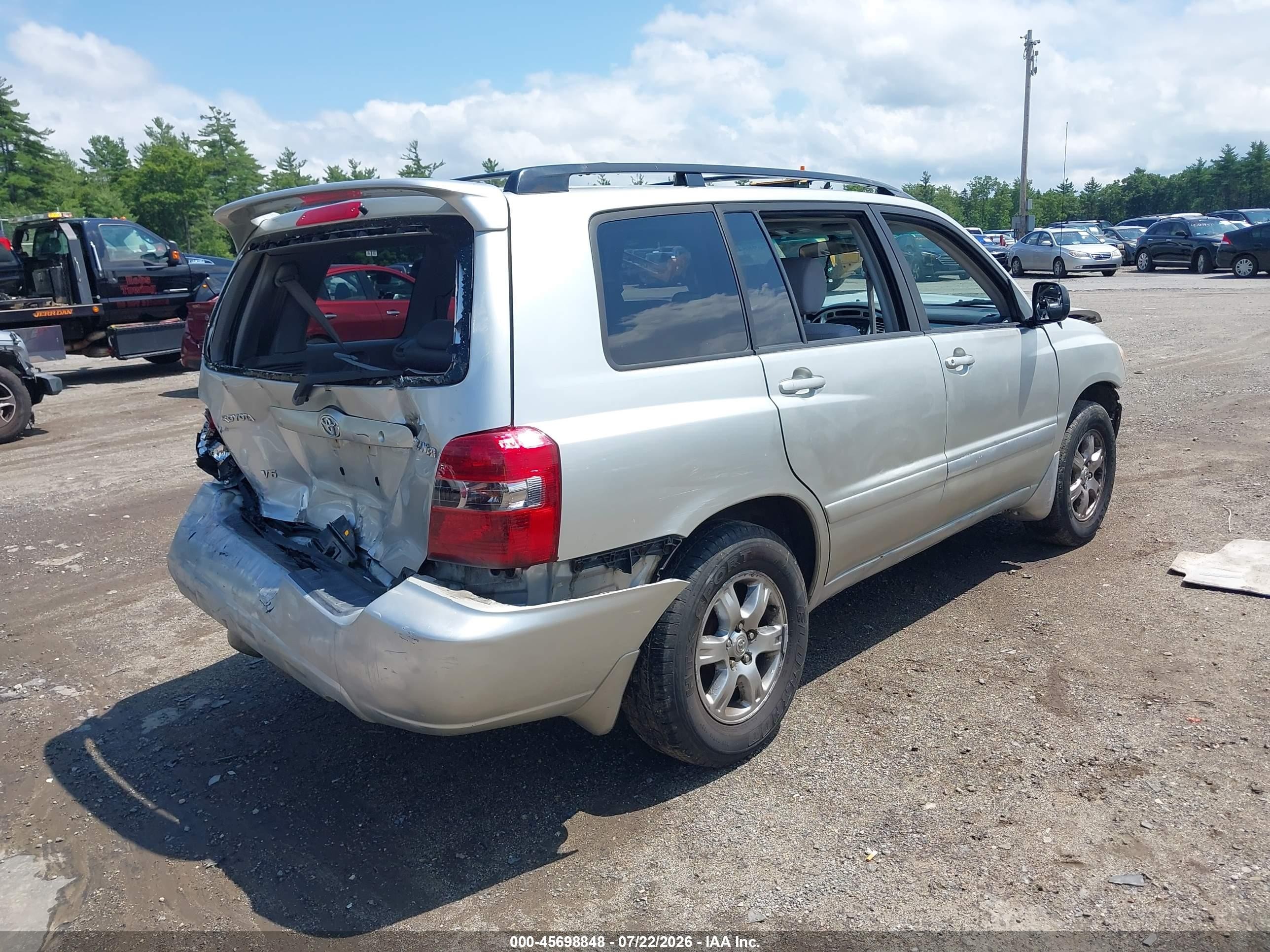 2007 Toyota Highlander 3rd Row Silver vin: JTEDP21A570129941