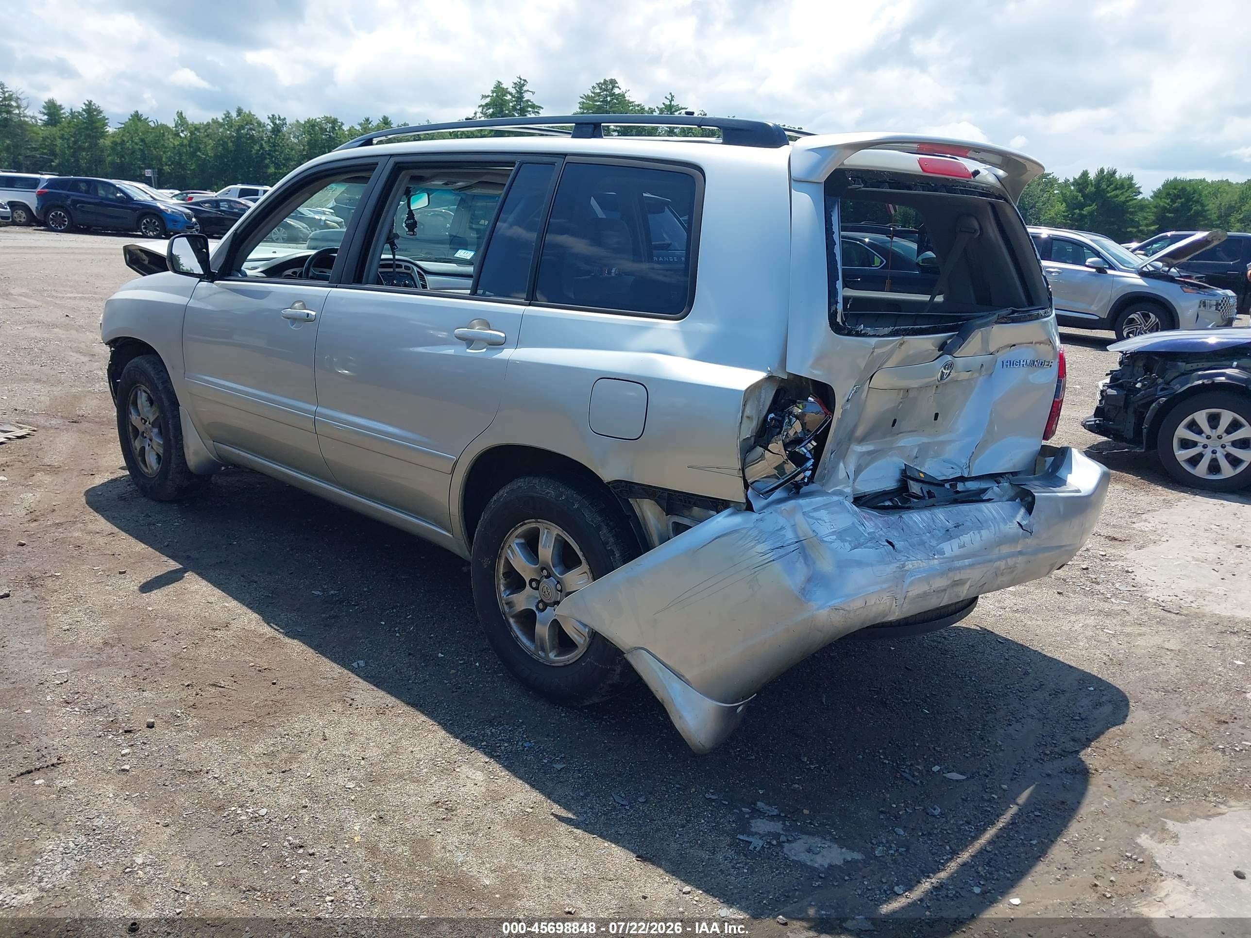 2007 Toyota Highlander 3rd Row Silver vin: JTEDP21A570129941