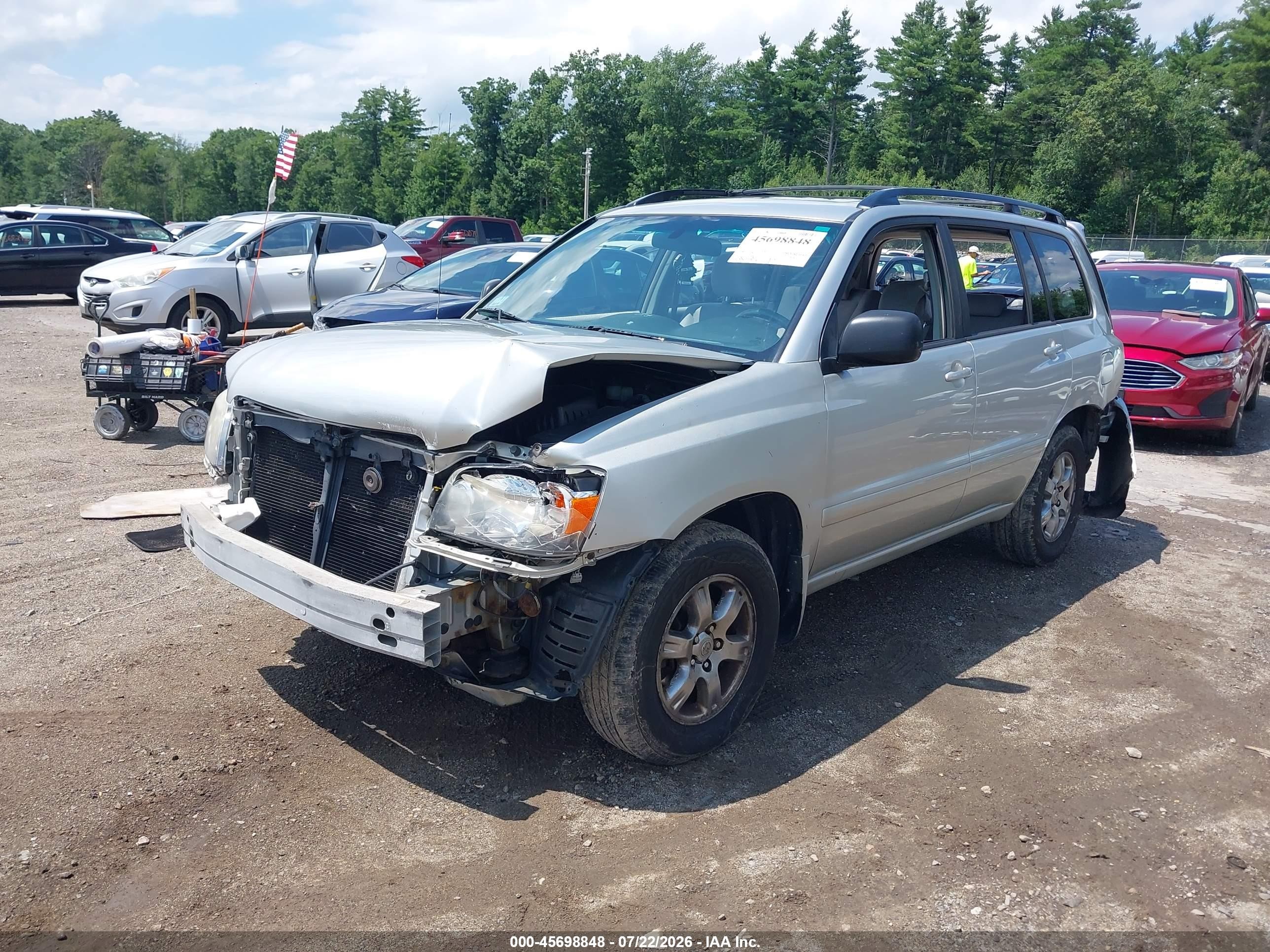 2007 Toyota Highlander 3rd Row Silver vin: JTEDP21A570129941