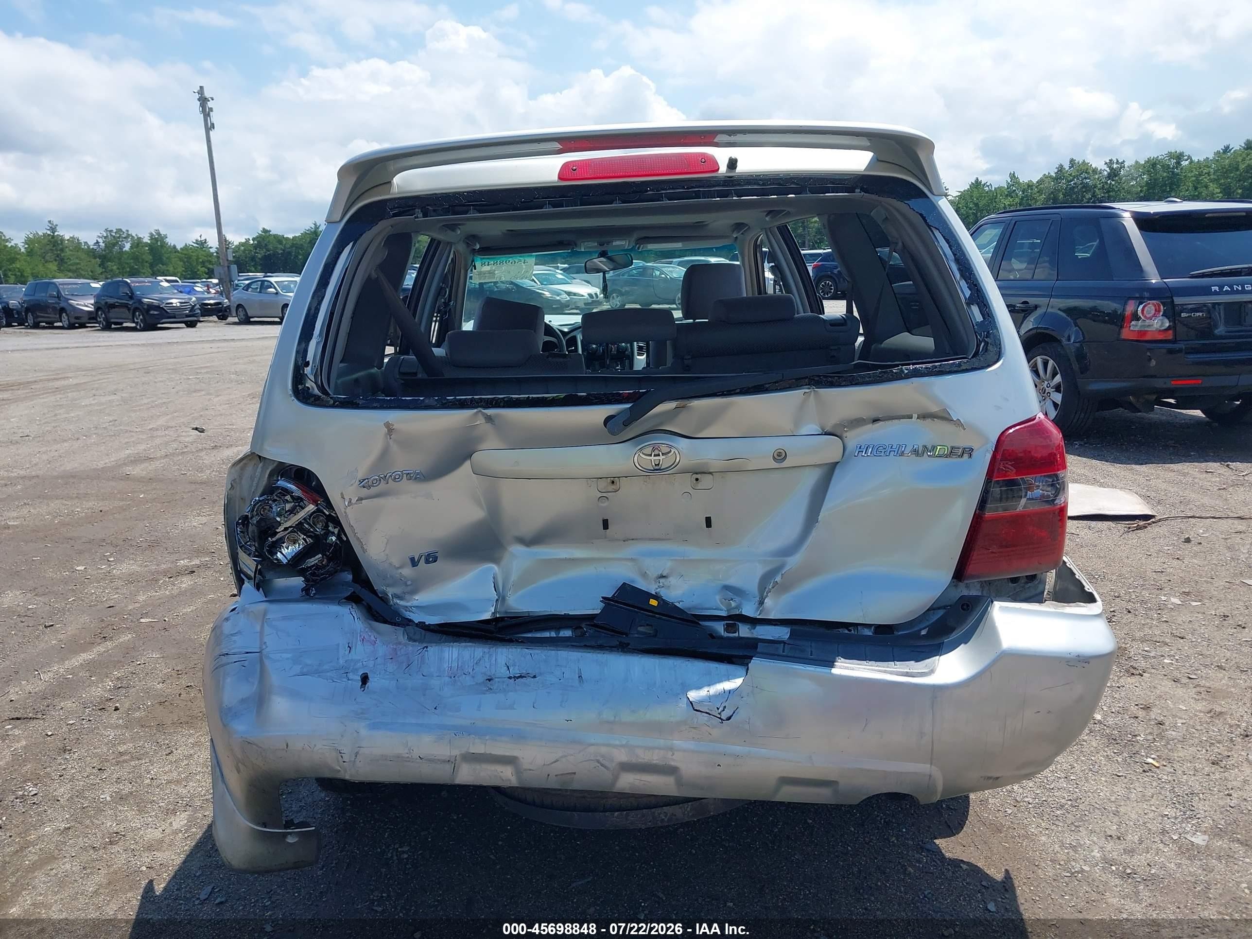2007 Toyota Highlander 3rd Row Silver vin: JTEDP21A570129941