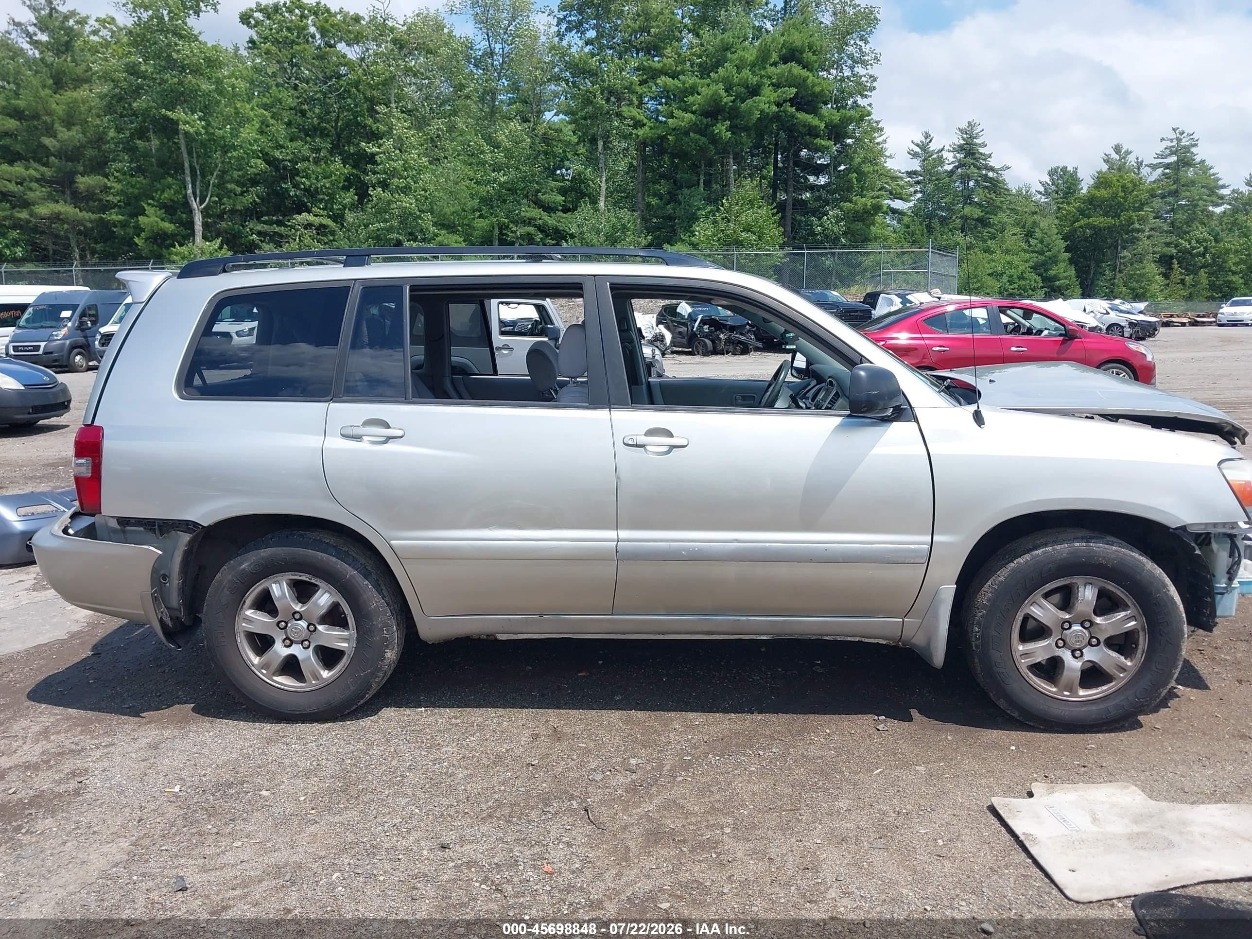2007 Toyota Highlander 3rd Row Silver vin: JTEDP21A570129941