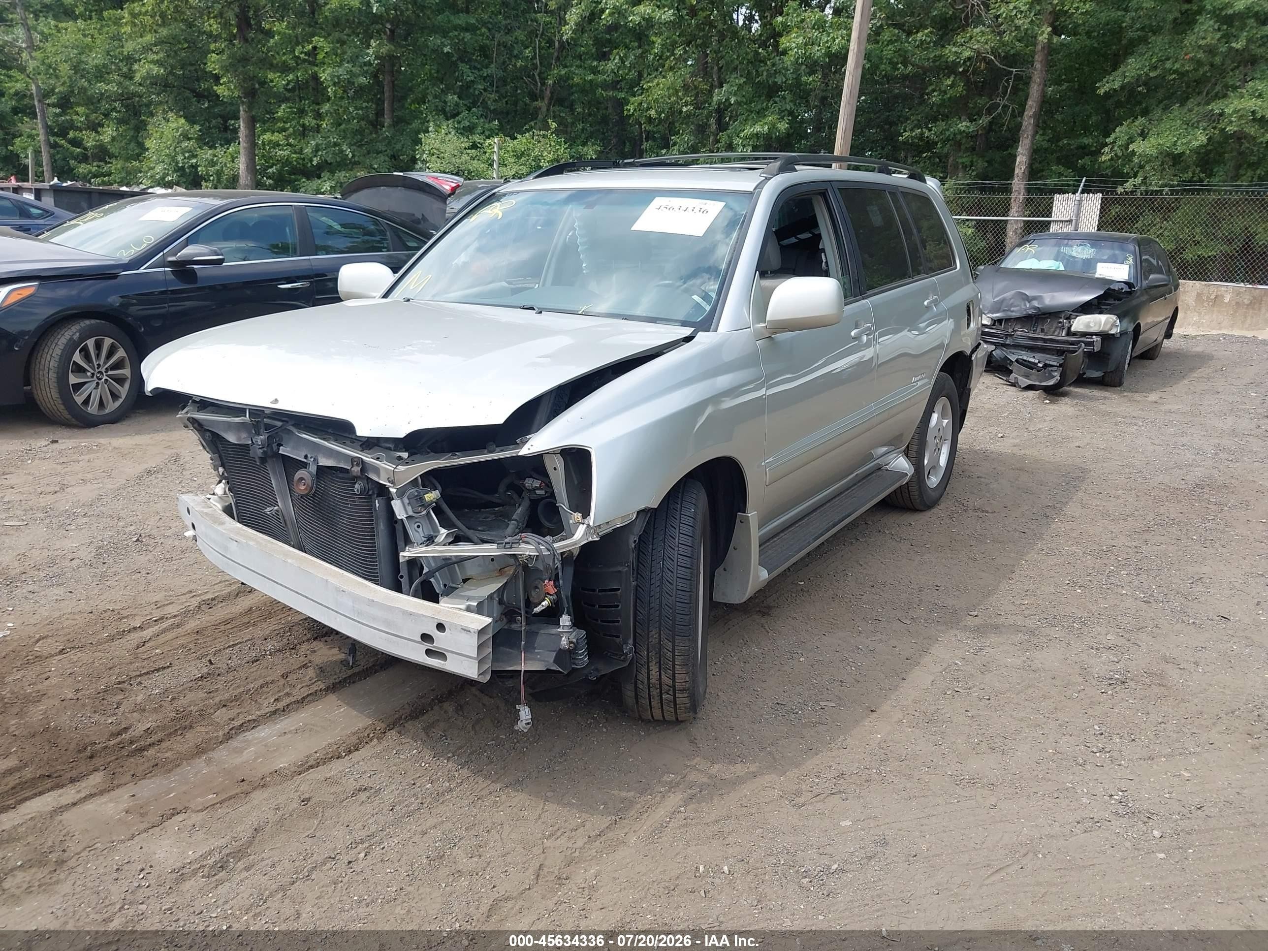 2007 Toyota Highlander Limited W/3rd Row Silver vin: JTEDP21A570143466