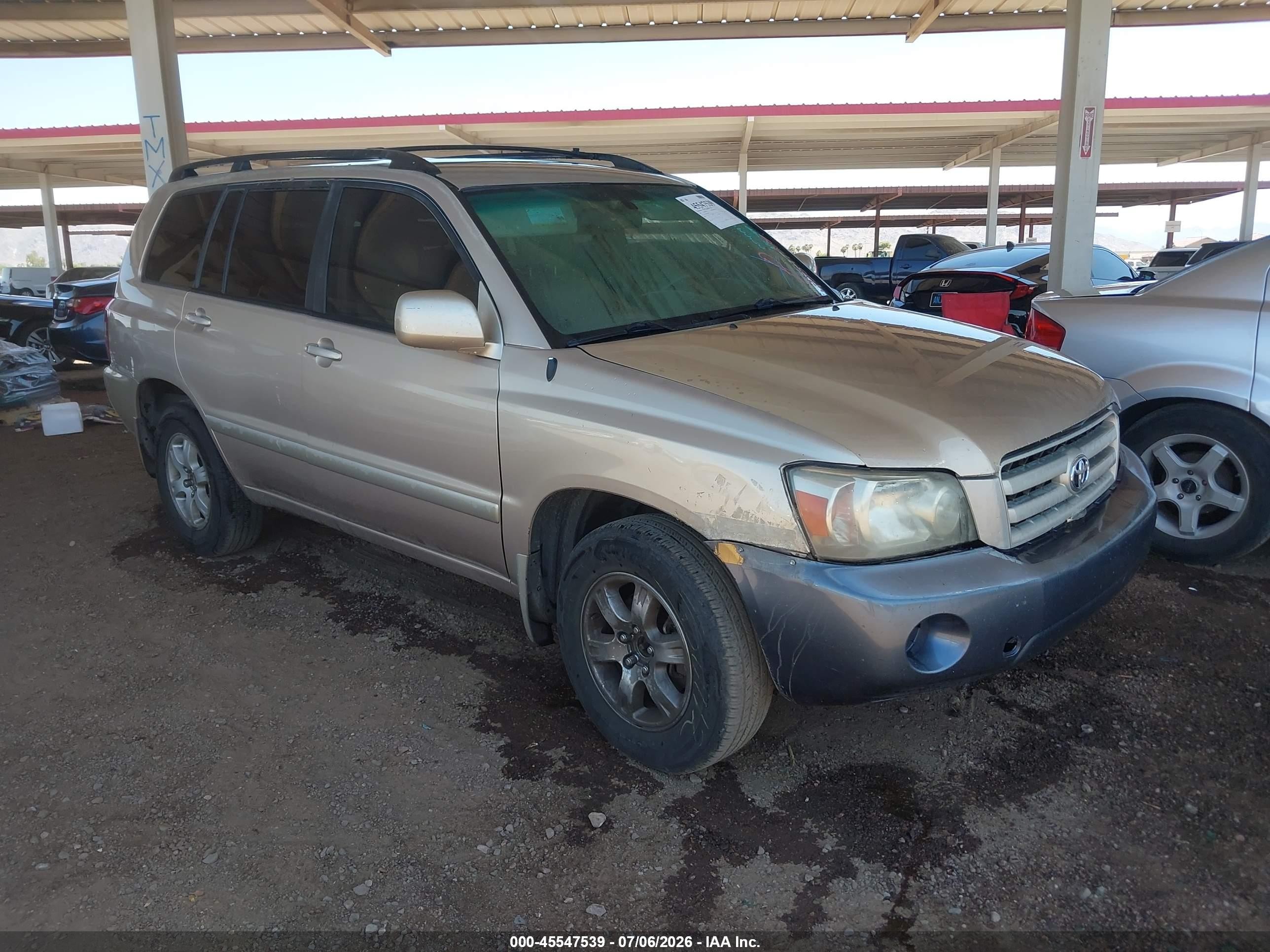 2004 Toyota Highlander V6 Tan vin: JTEDP21A640004426