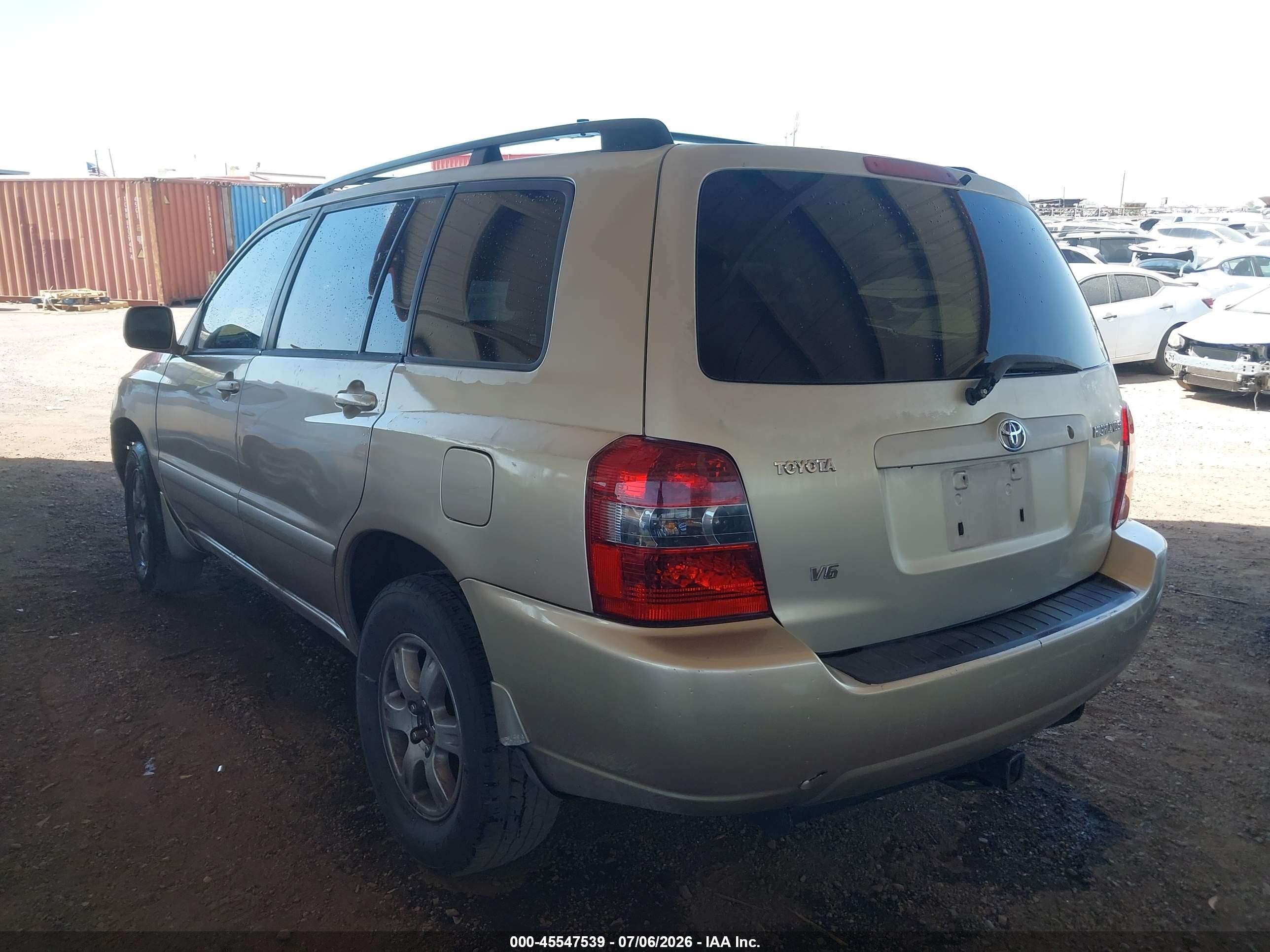 2004 Toyota Highlander V6 Tan vin: JTEDP21A640004426