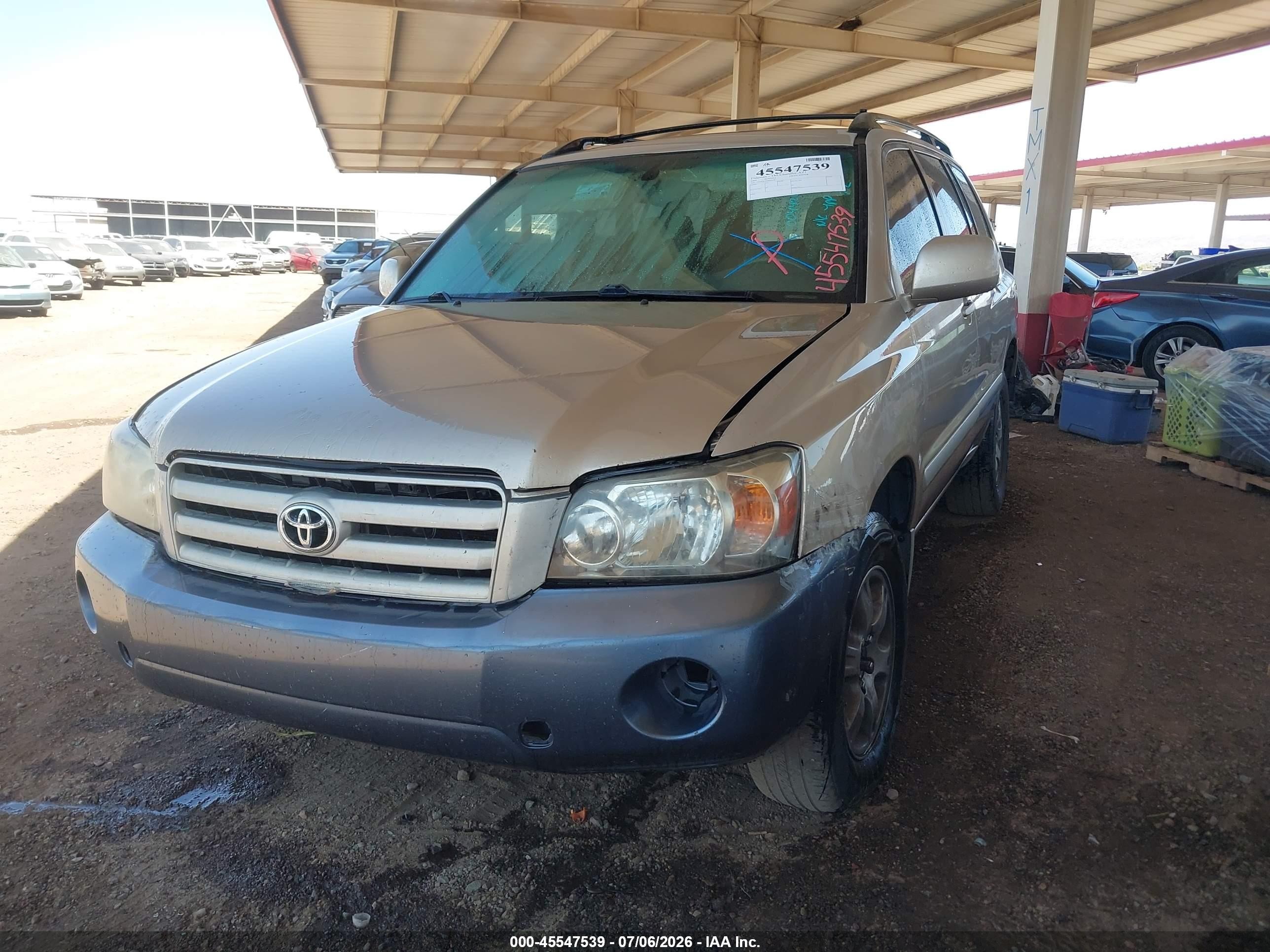 2004 Toyota Highlander V6 Tan vin: JTEDP21A640004426