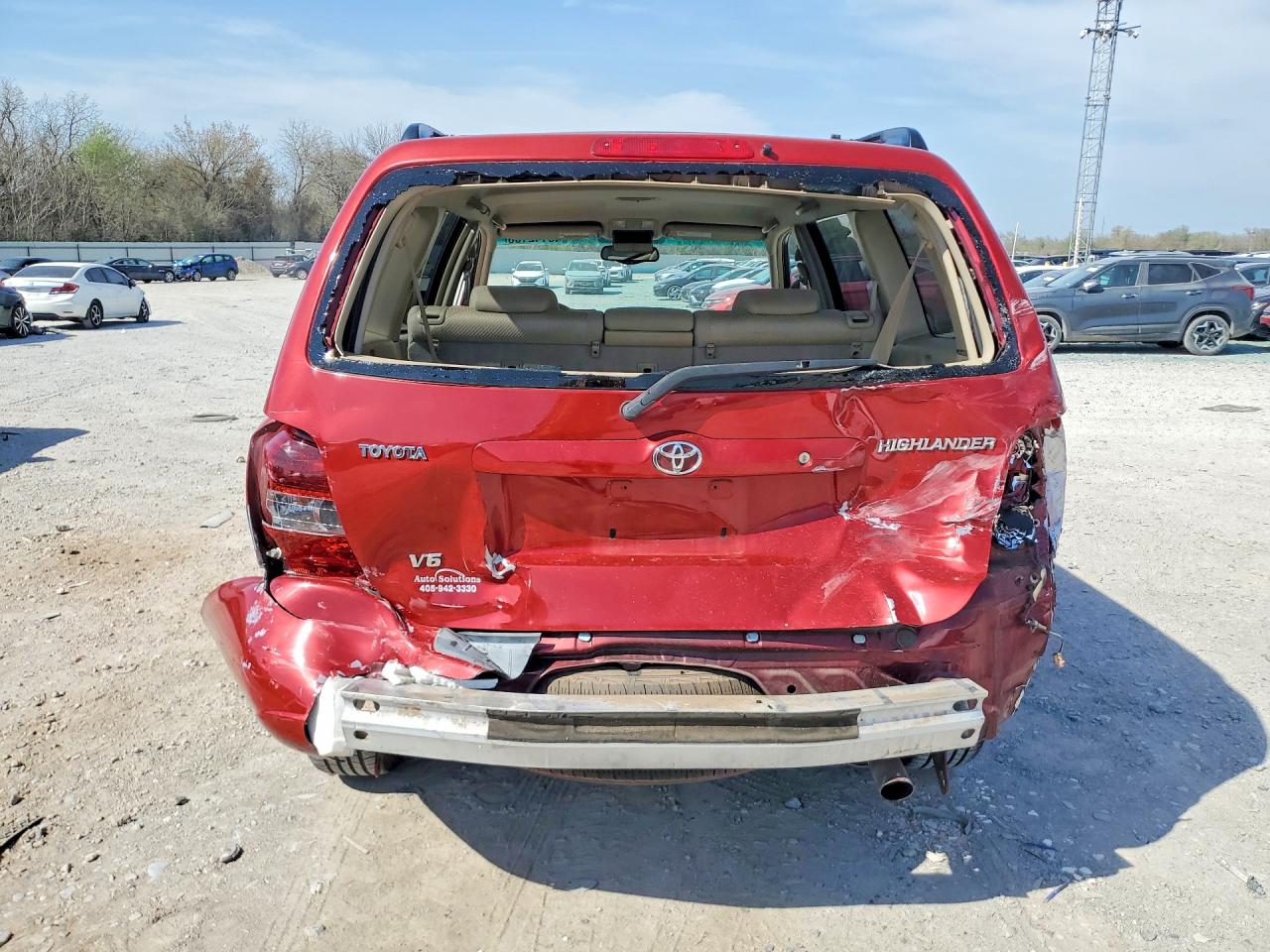 2004 Toyota Highlander Base Red vin: JTEDP21A640016382