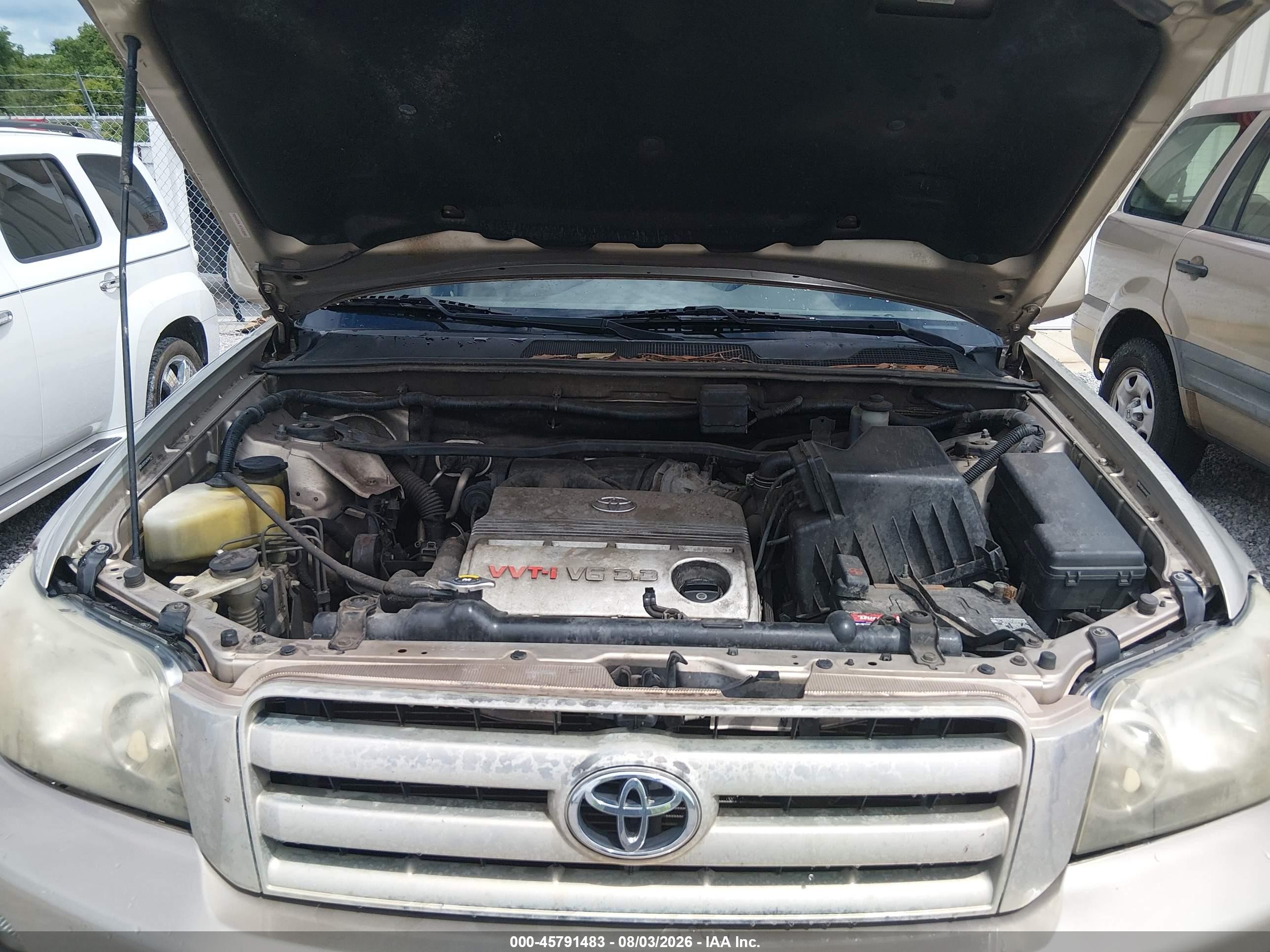 2005 Toyota Highlander Limited V6 Gold vin: JTEDP21A650047293