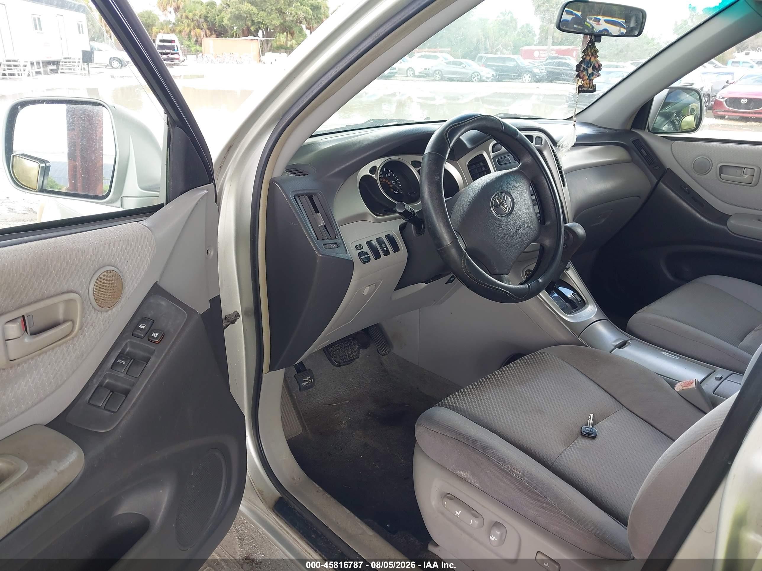 2005 Toyota Highlander V6 Silver vin: JTEDP21A650049013