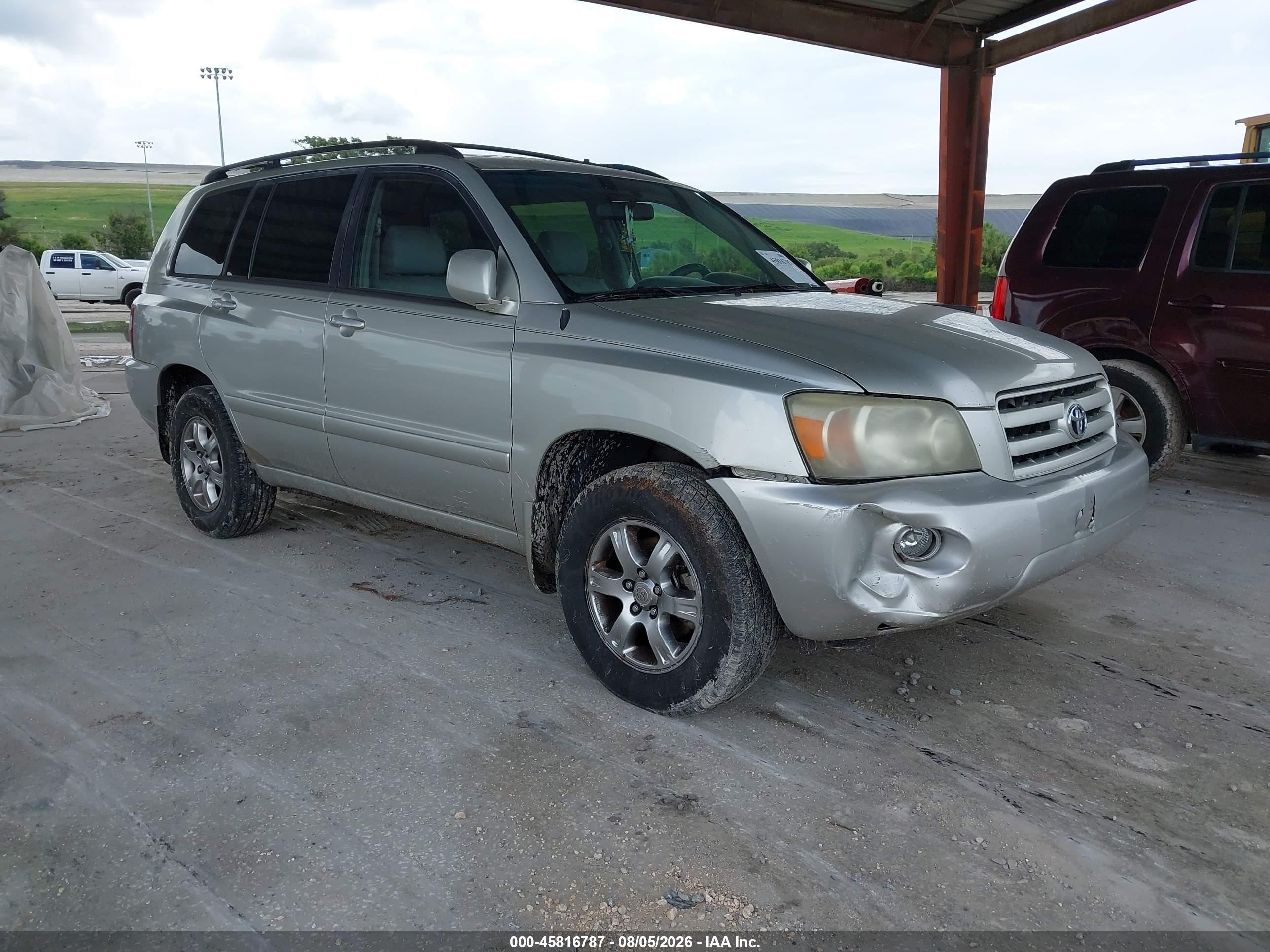 2005 Toyota Highlander V6 Silver vin: JTEDP21A650049013