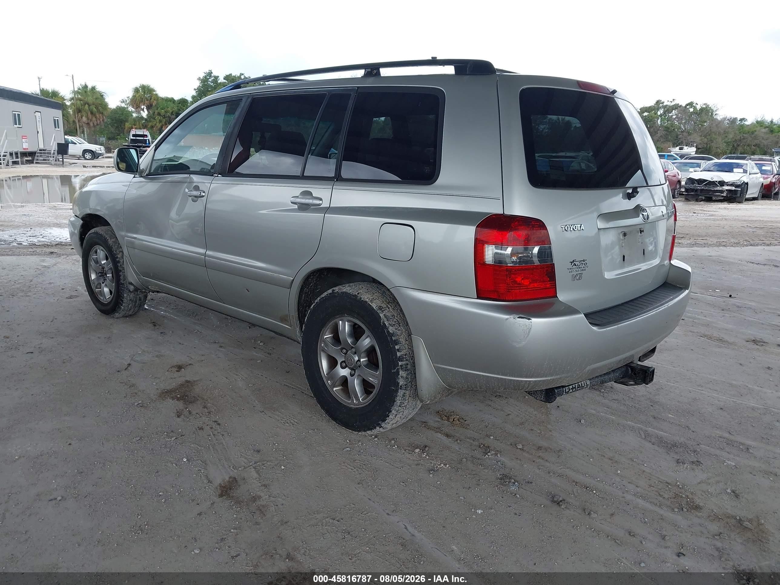 2005 Toyota Highlander V6 Silver vin: JTEDP21A650049013