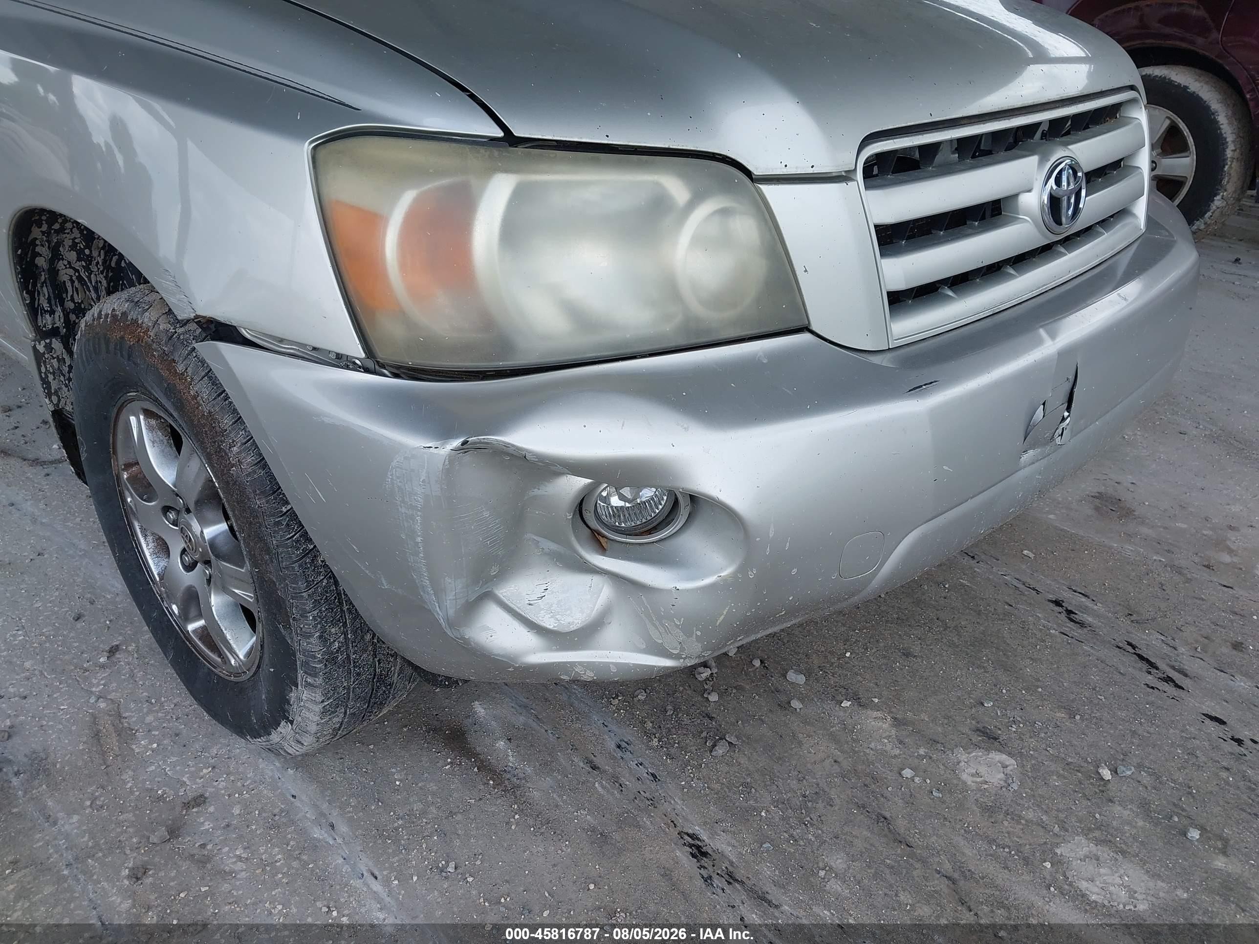 2005 Toyota Highlander V6 Silver vin: JTEDP21A650049013