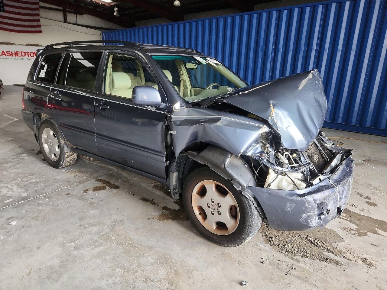 2005 Toyota Highlander Limited Blue vin: JTEDP21A650051893