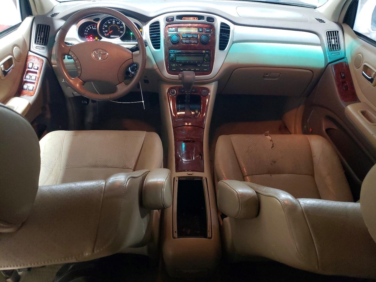 2005 Toyota Highlander Limited White vin: JTEDP21A650053045