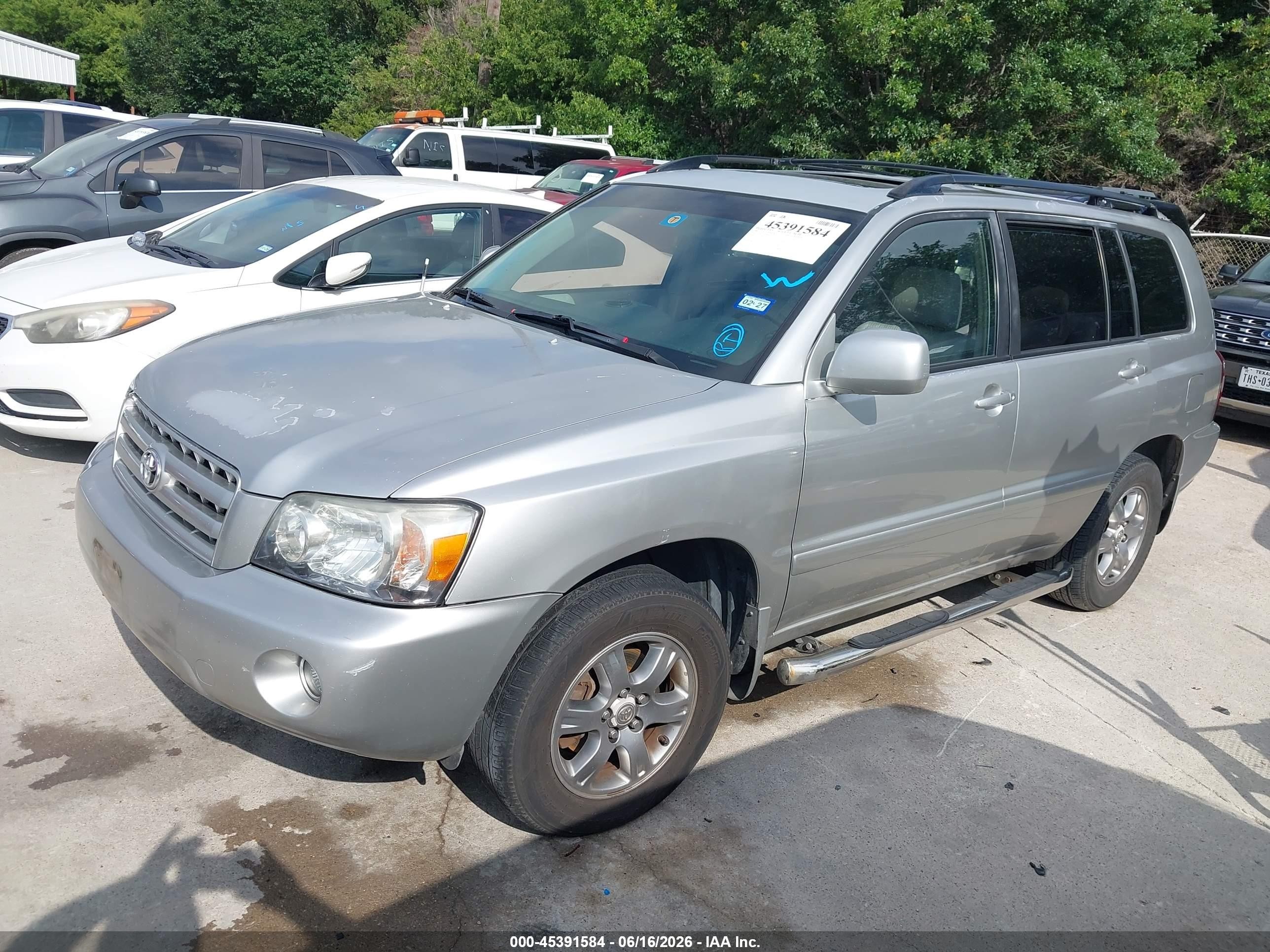 2005 Toyota Highlander V6 Silver vin: JTEDP21A650064241