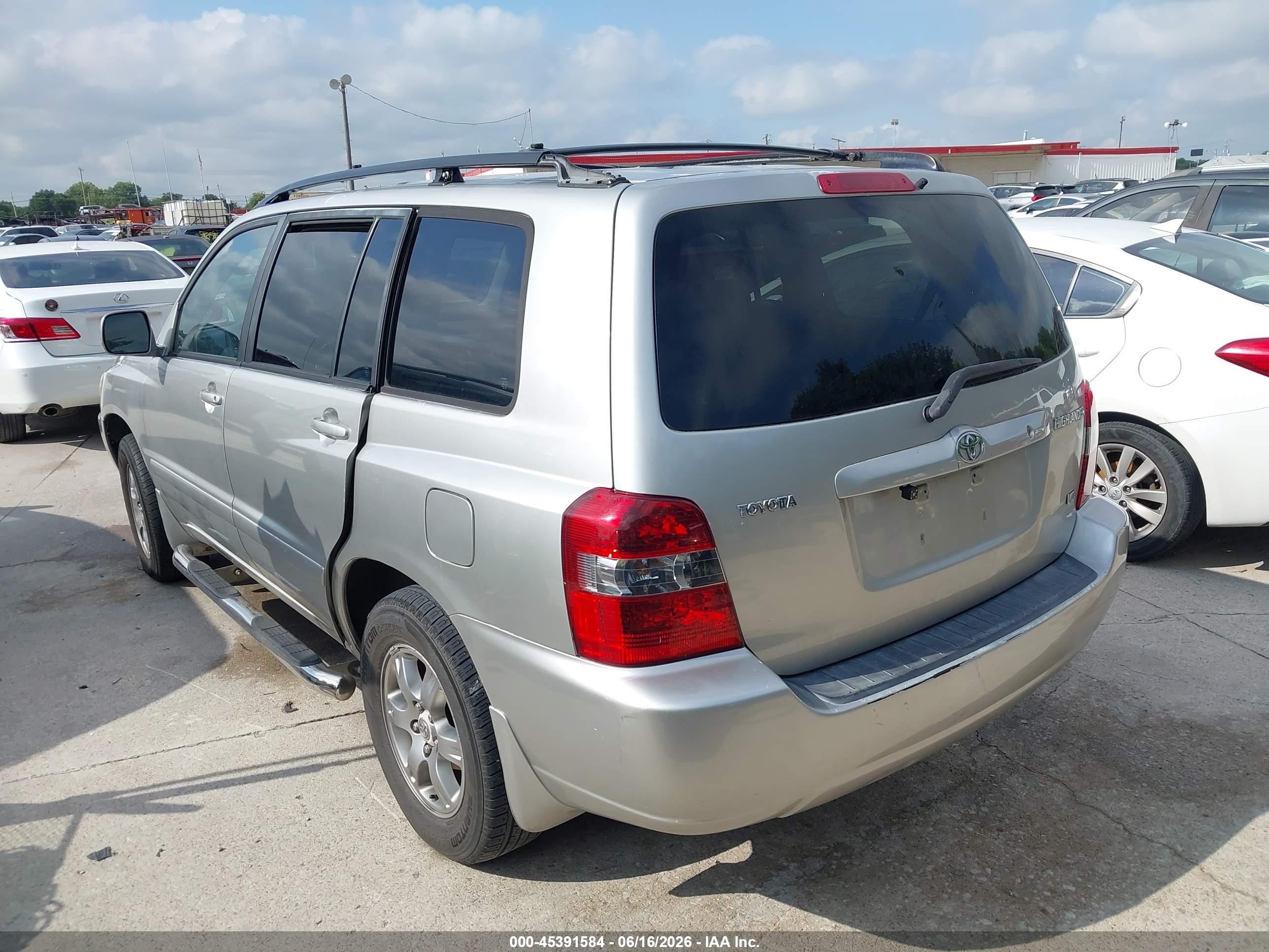 2005 Toyota Highlander V6 Silver vin: JTEDP21A650064241