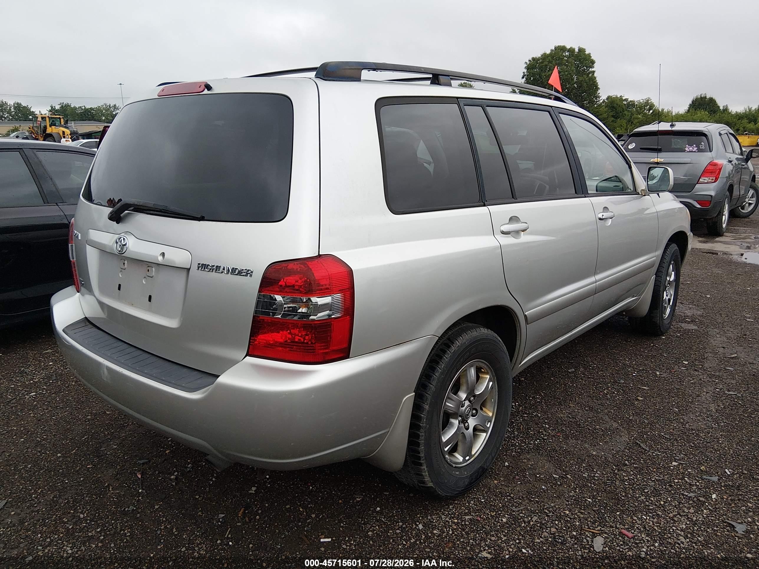 2005 Toyota Highlander V6 Silver vin: JTEDP21A650064966