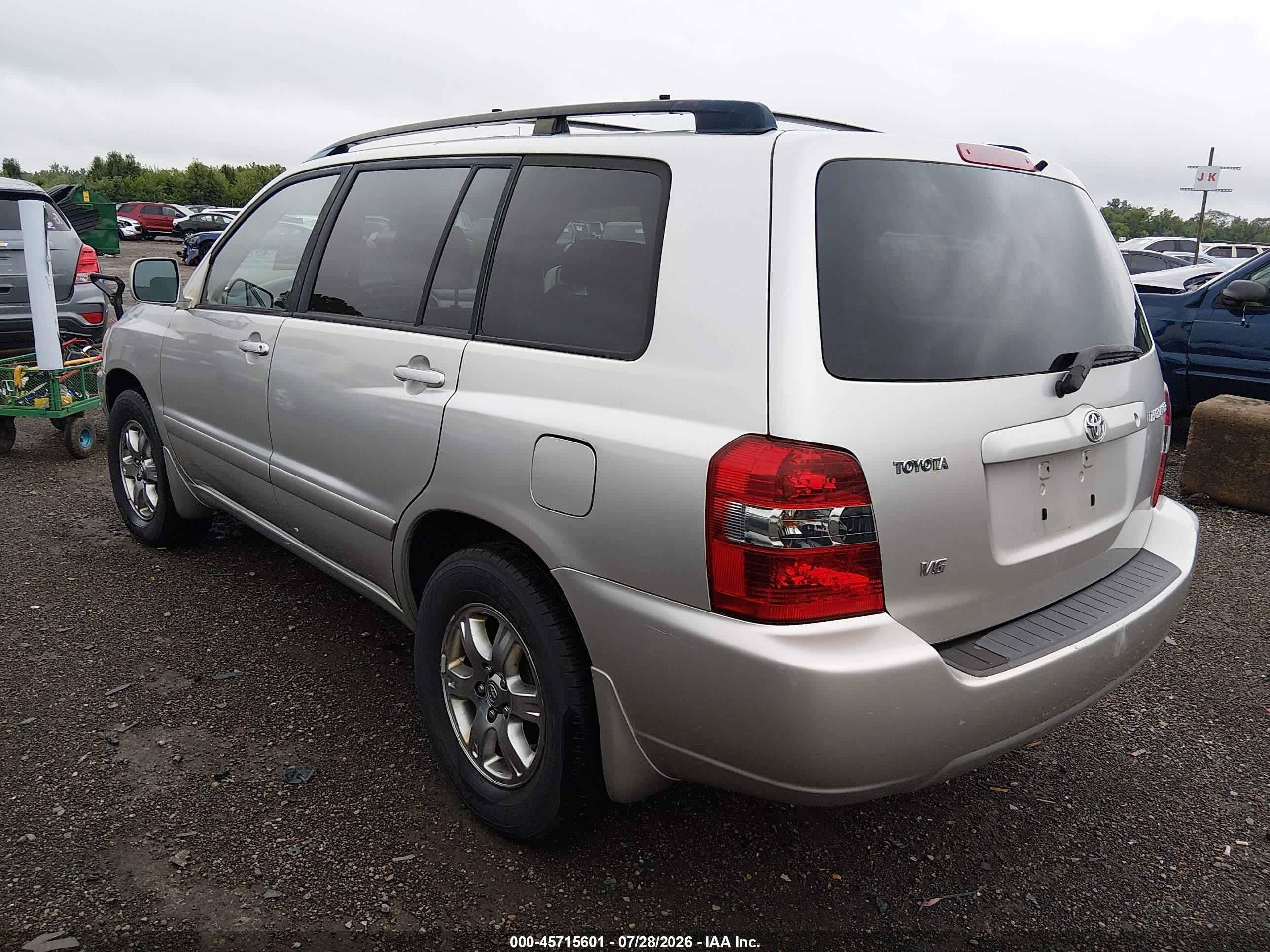 2005 Toyota Highlander V6 Silver vin: JTEDP21A650064966