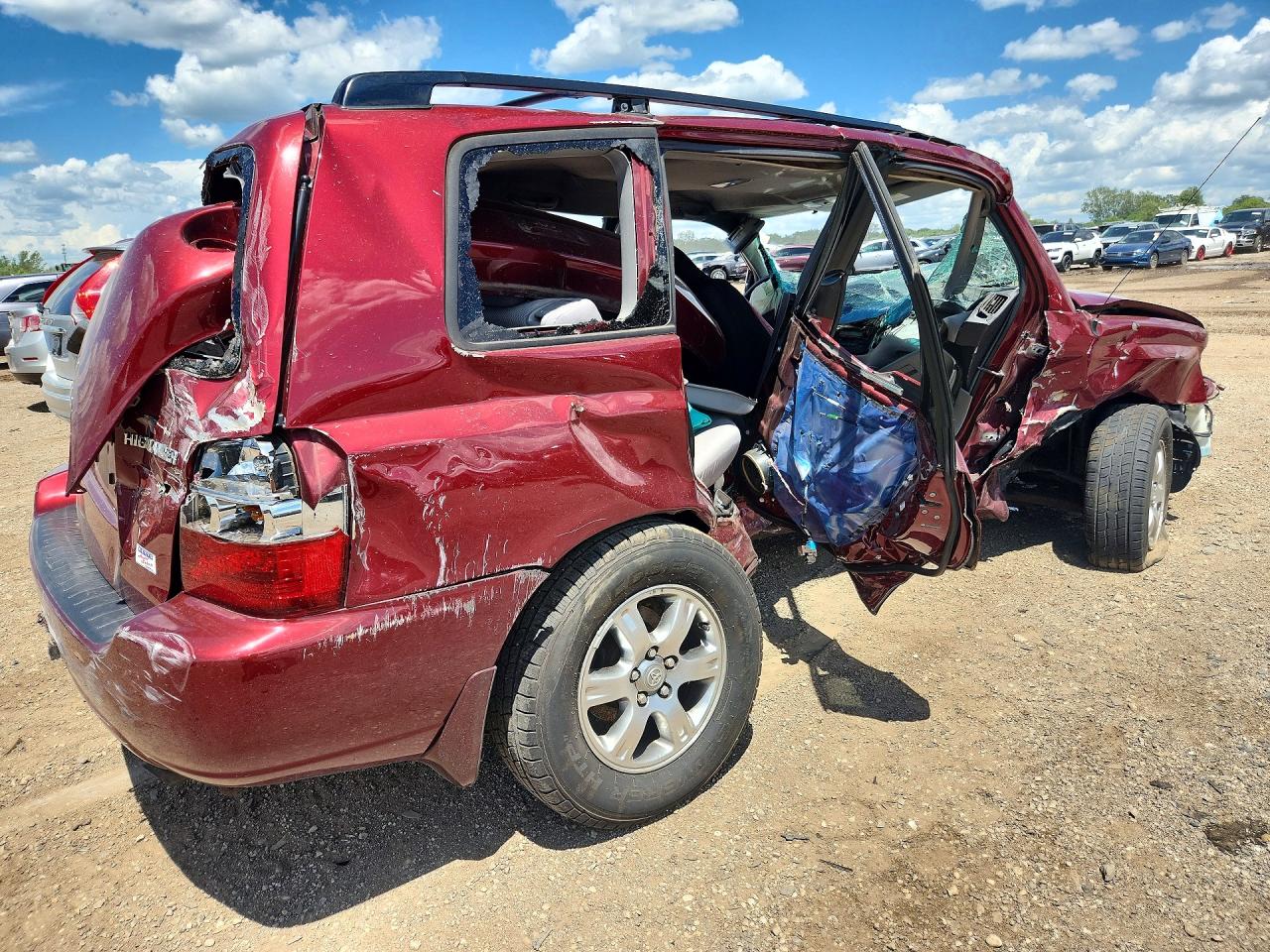 2005 Toyota Highlander Limited Red vin: JTEDP21A650081203