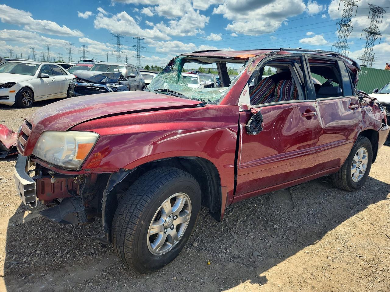 2005 Toyota Highlander Limited Red vin: JTEDP21A650081203