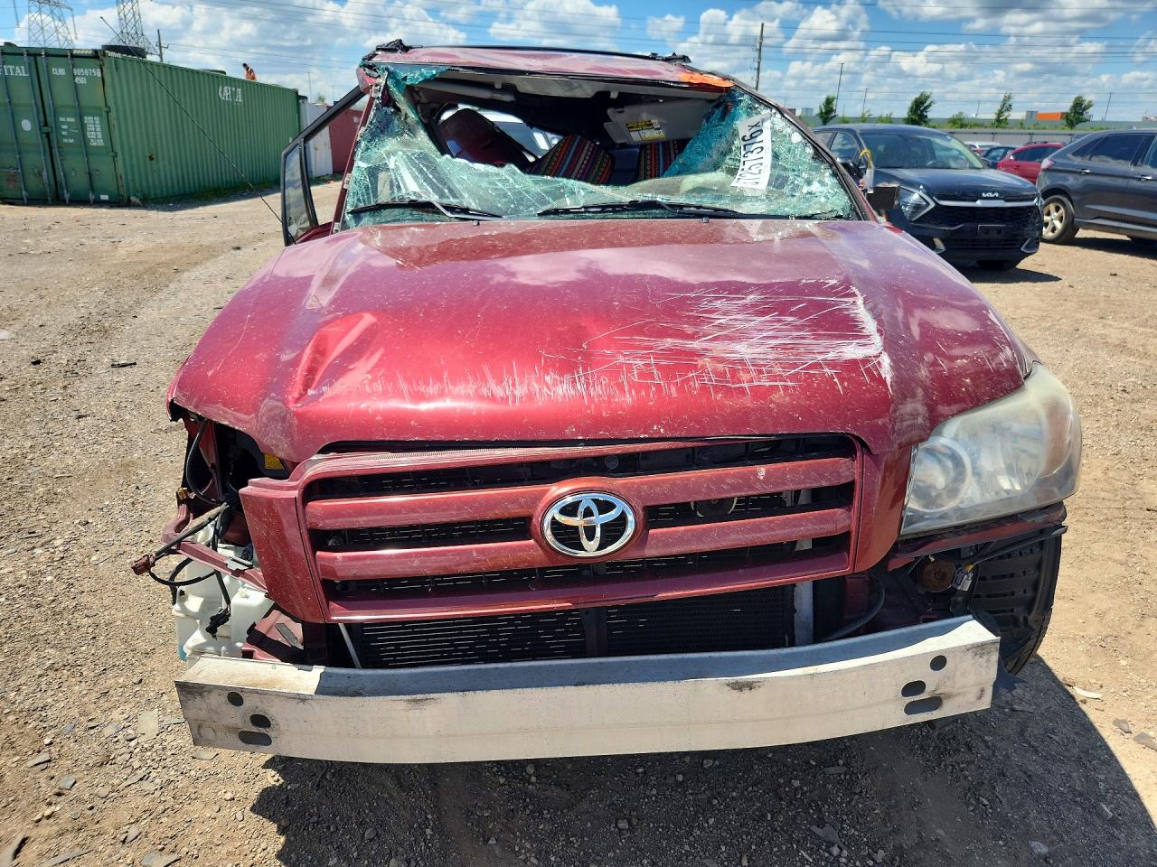 2005 Toyota Highlander Limited Red vin: JTEDP21A650081203