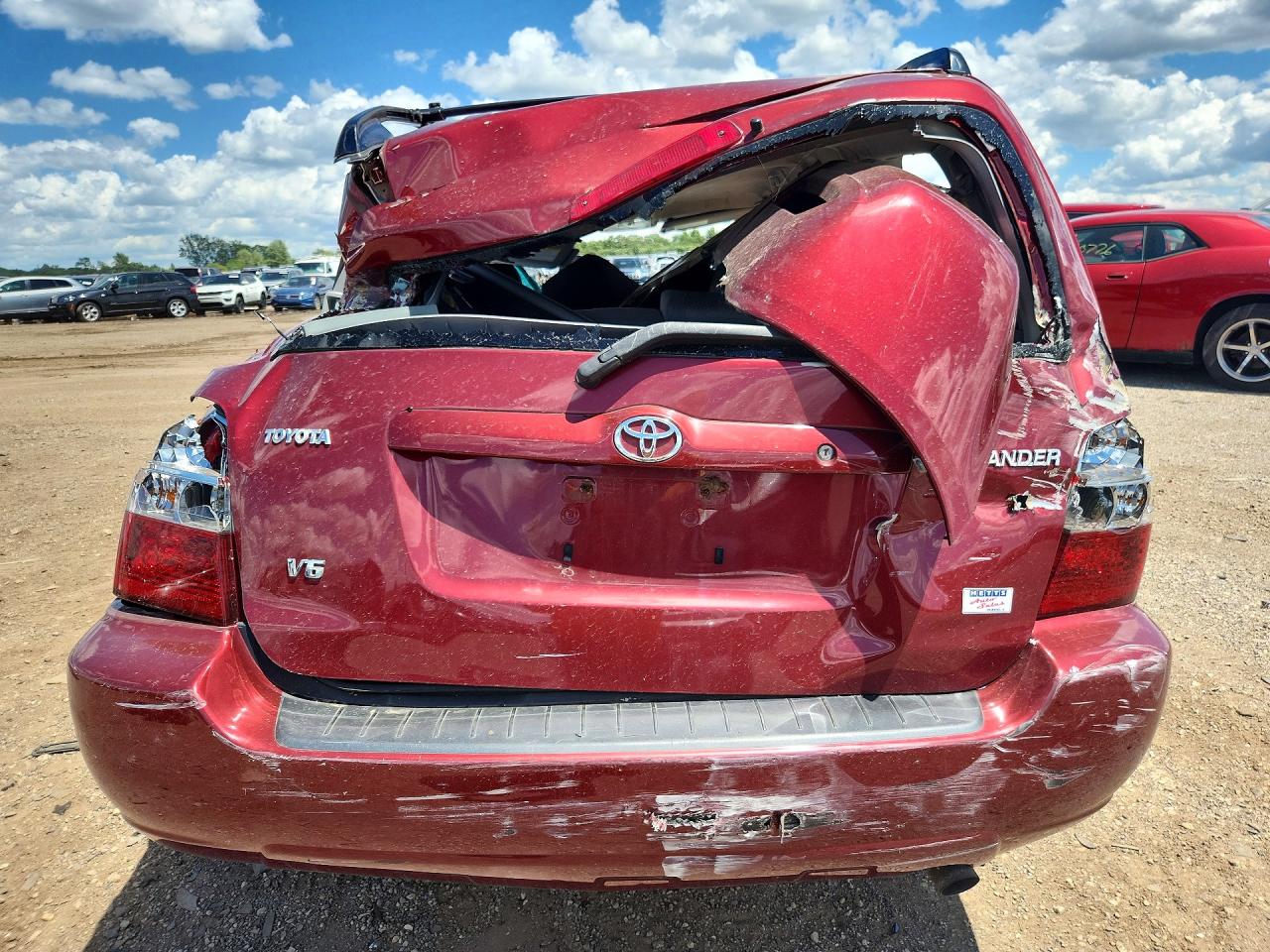 2005 Toyota Highlander Limited Red vin: JTEDP21A650081203