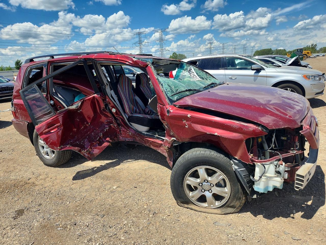 2005 Toyota Highlander Limited Red vin: JTEDP21A650081203