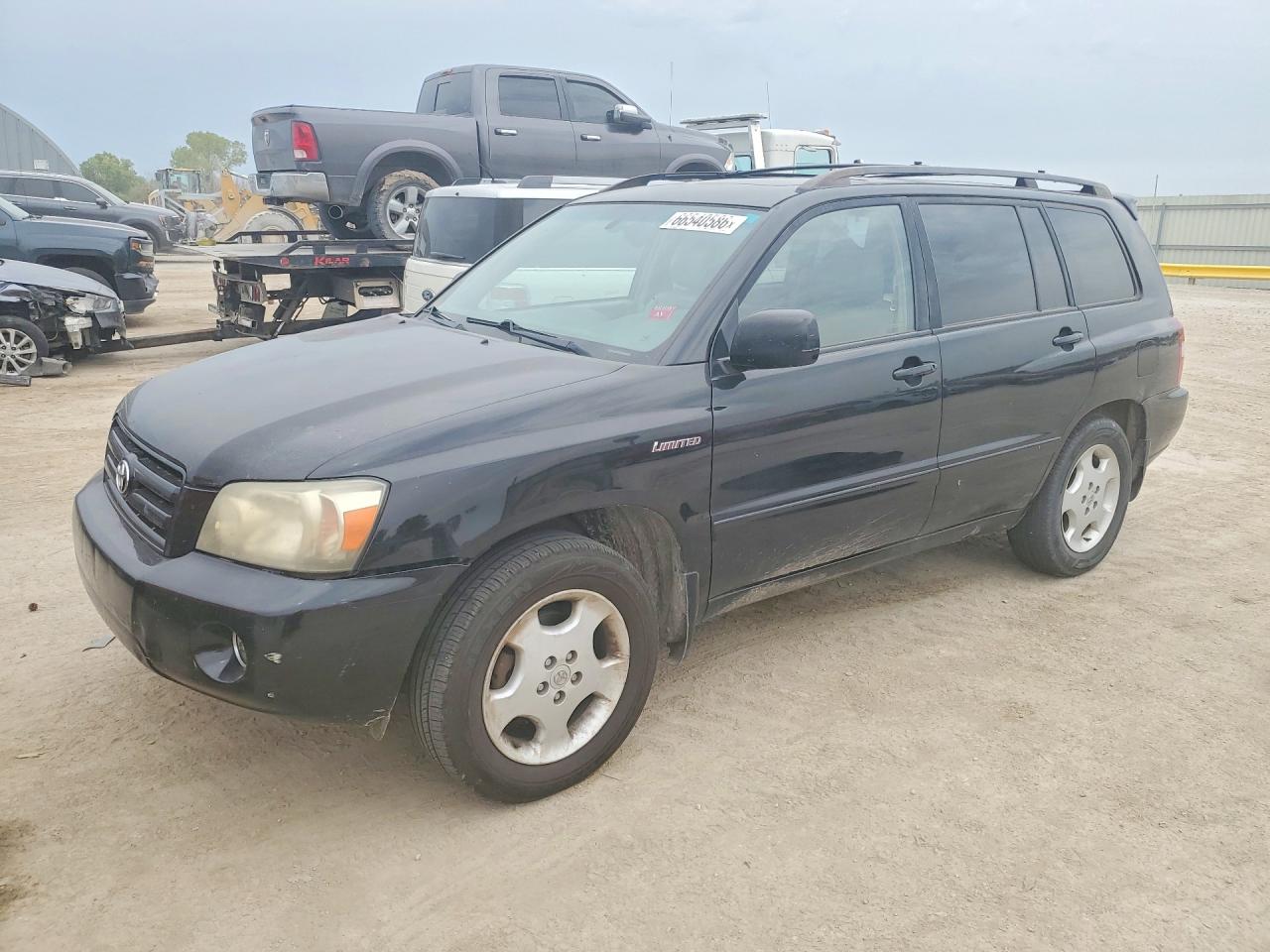 2005 Toyota Highlander Limited Black vin: JTEDP21A650085008