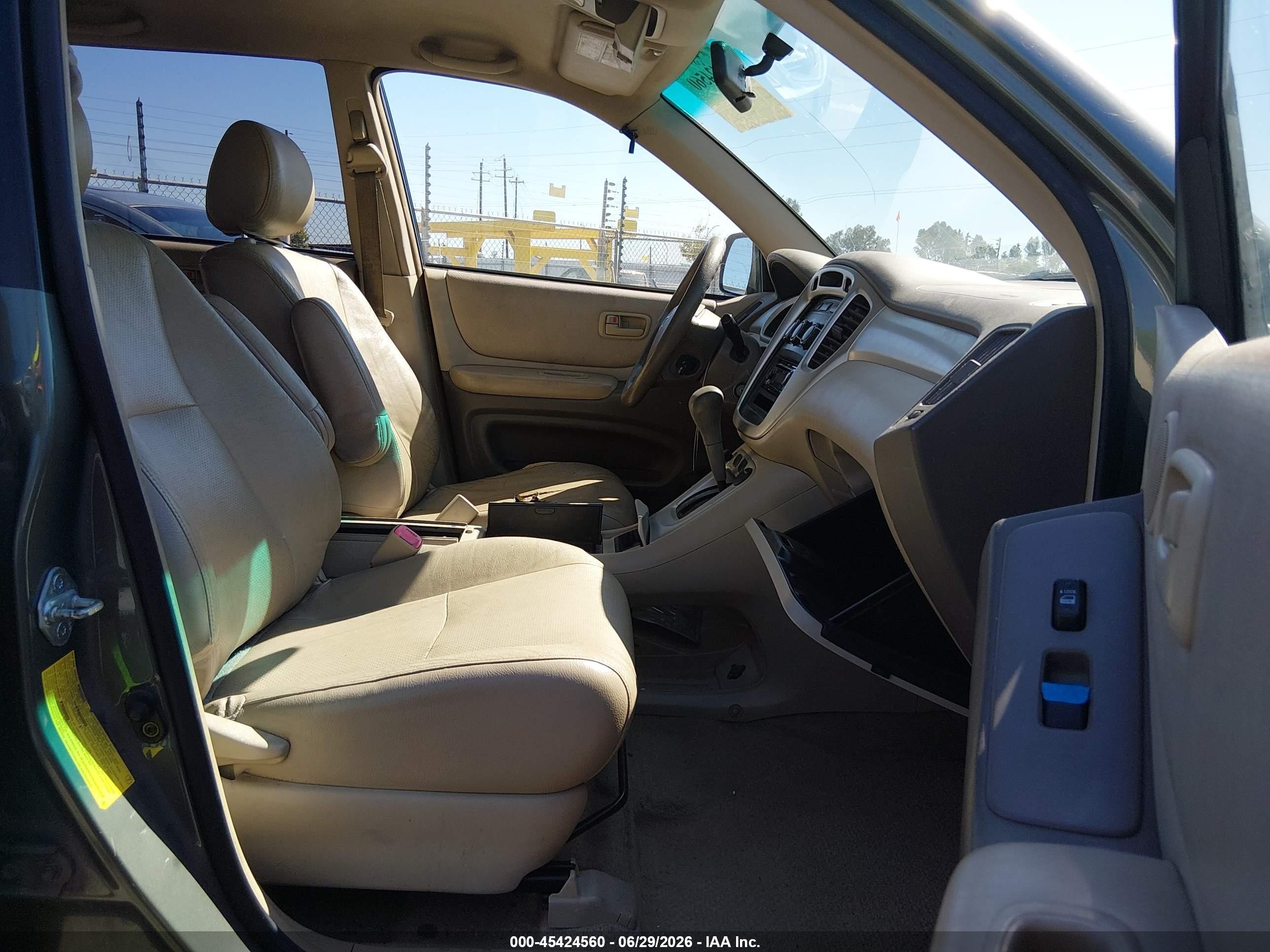 2005 Toyota Highlander V6 Green vin: JTEDP21A650091164