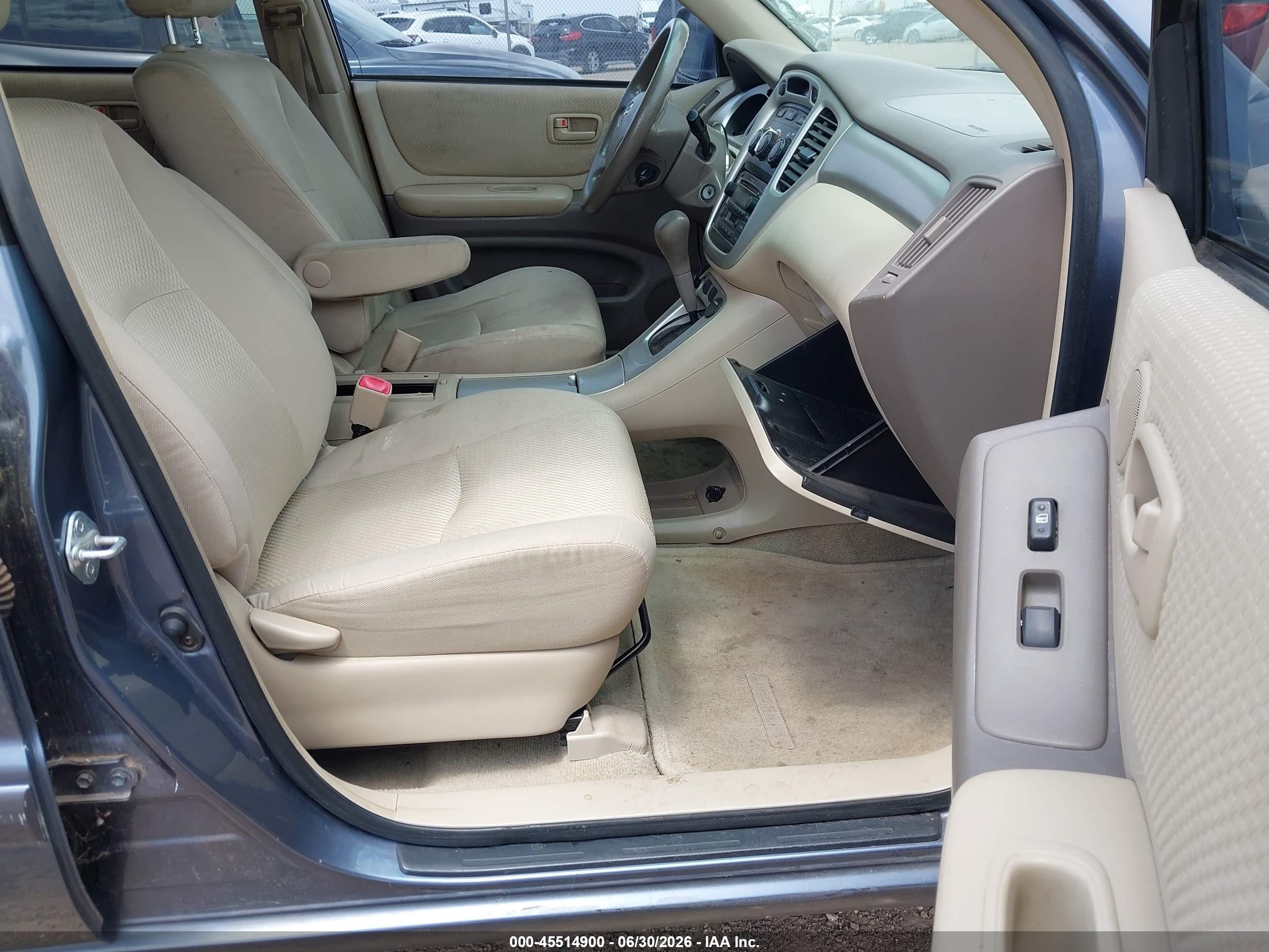 2004 Toyota Highlander V6 Blue vin: JTEDP21A740019677