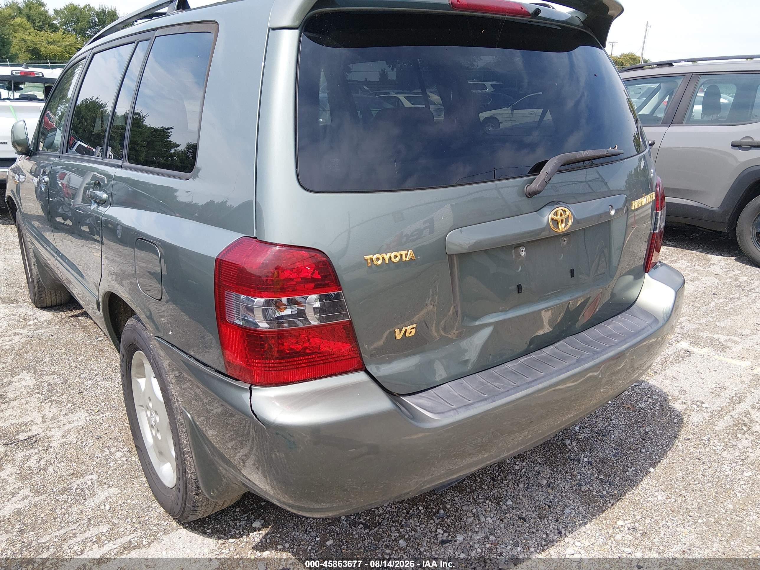 2004 Toyota Highlander Limited V6 Green vin: JTEDP21A740021803