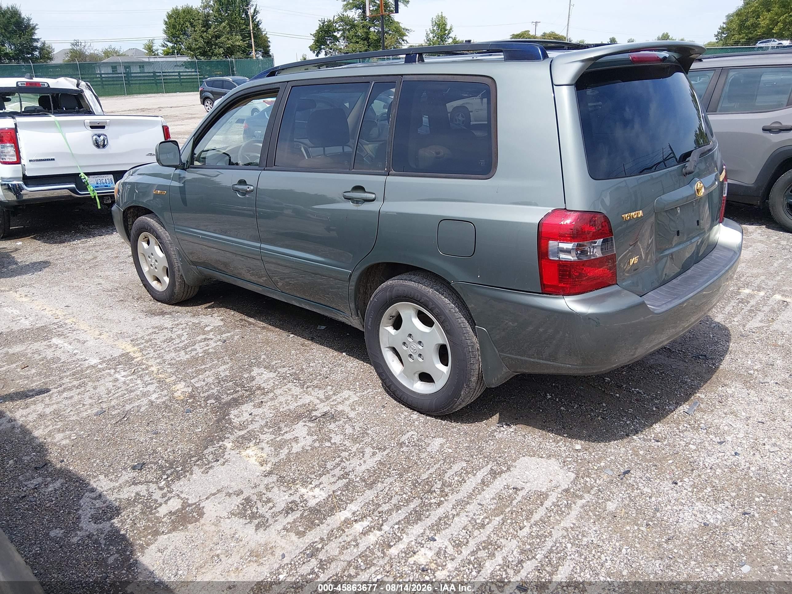 2004 Toyota Highlander Limited V6 Green vin: JTEDP21A740021803