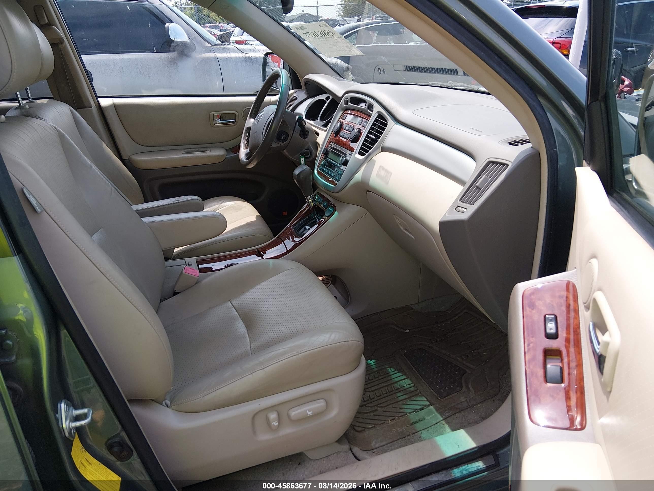 2004 Toyota Highlander Limited V6 Green vin: JTEDP21A740021803