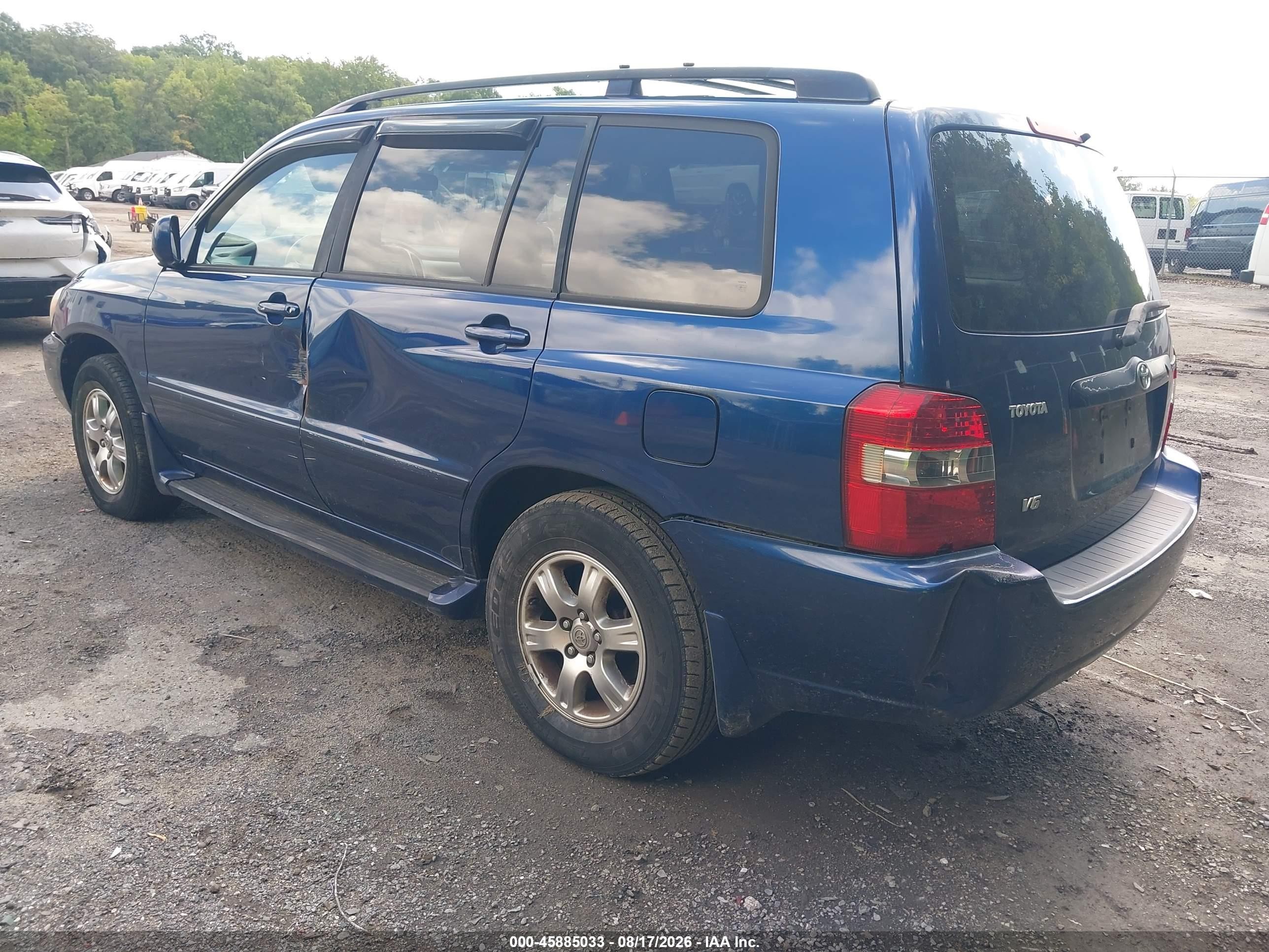 2004 Toyota Highlander V6 Blue vin: JTEDP21A740032865