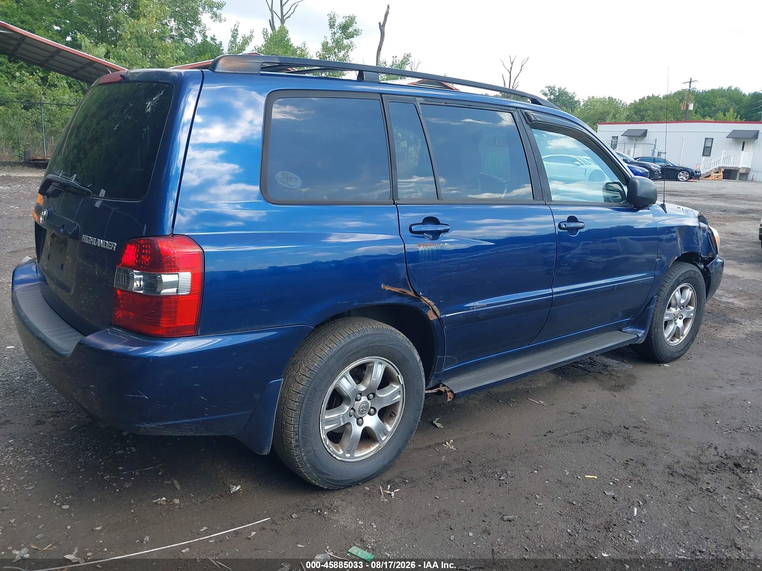 2004 Toyota Highlander V6 Blue vin: JTEDP21A740032865