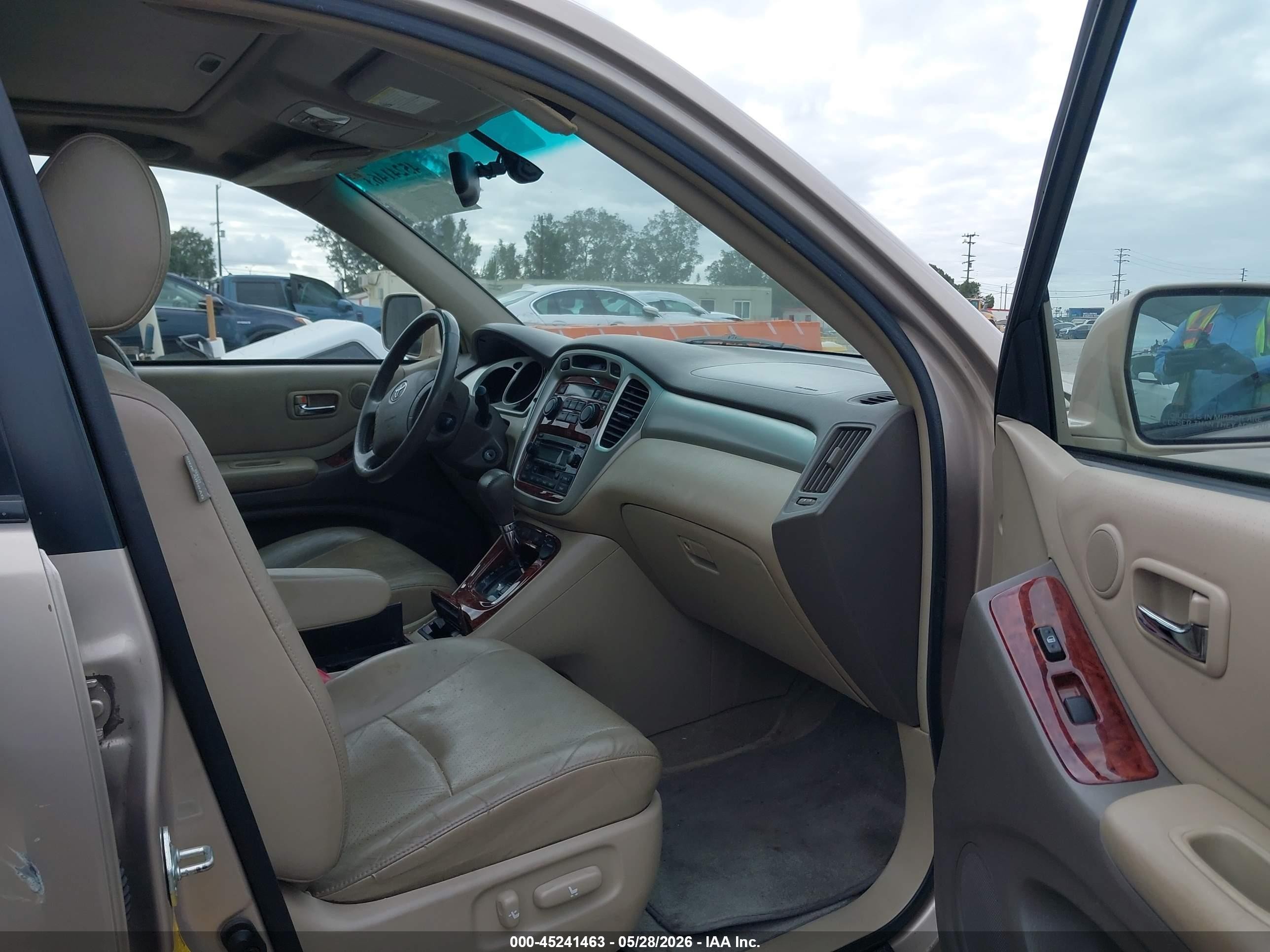 2004 Toyota Highlander Limited V6 Beige vin: JTEDP21A740034938