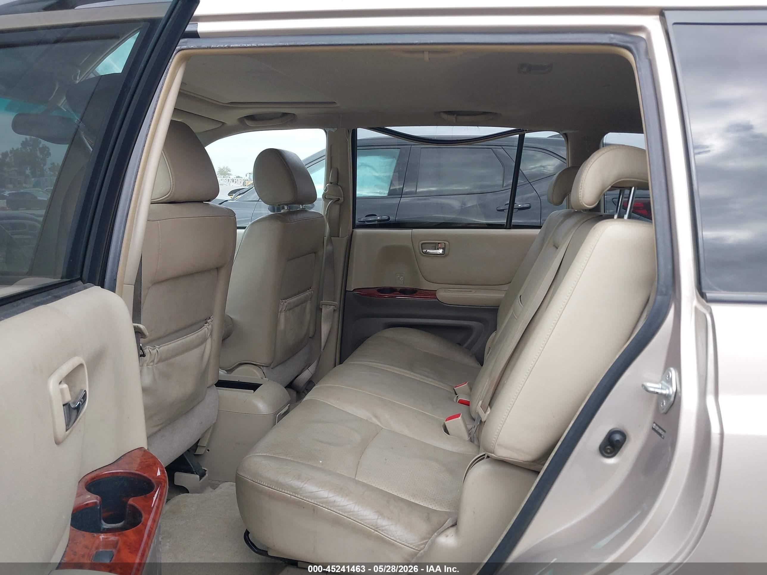 2004 Toyota Highlander Limited V6 Beige vin: JTEDP21A740034938