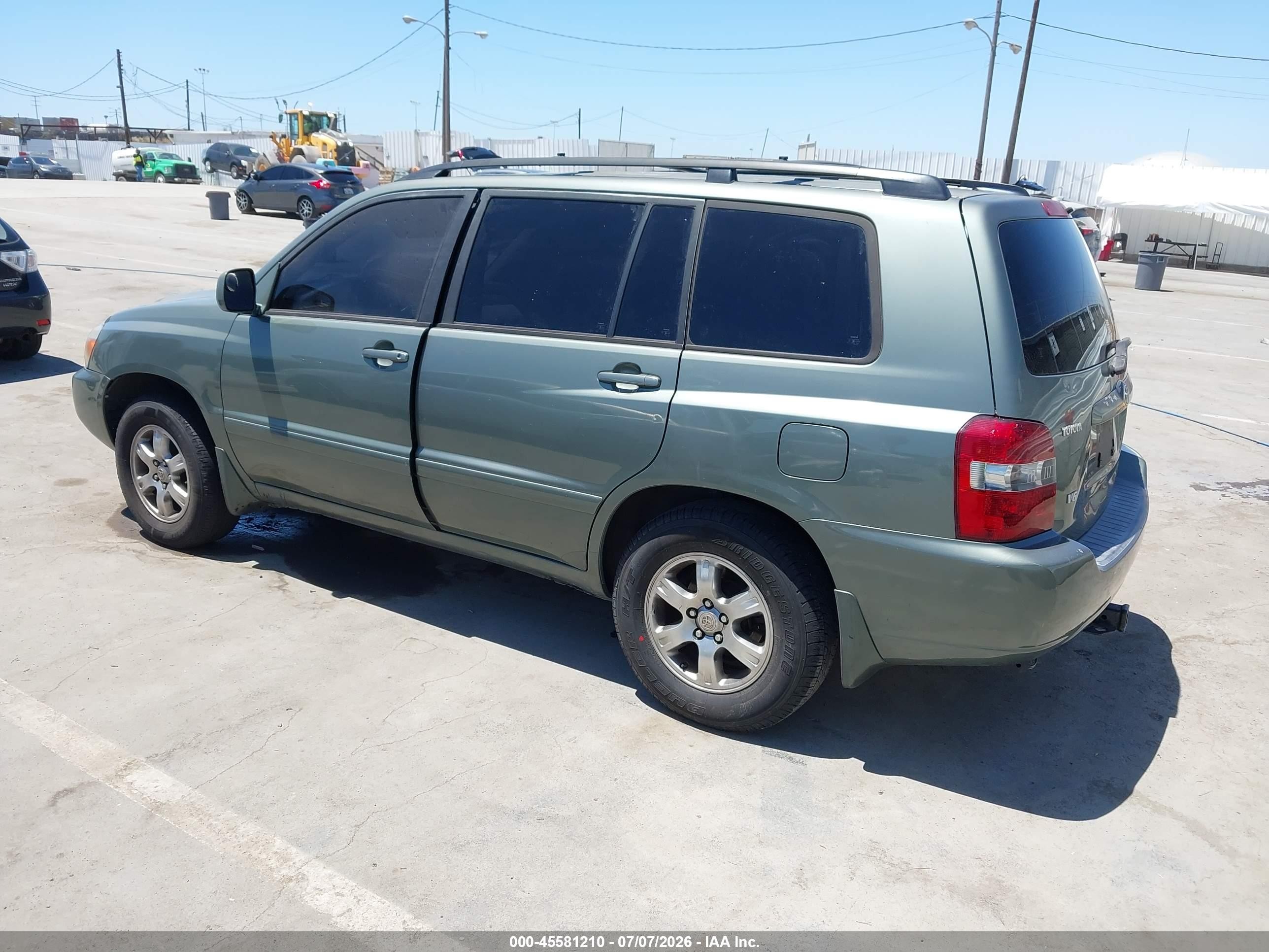 2005 Toyota Highlander V6 Green vin: JTEDP21A750047755