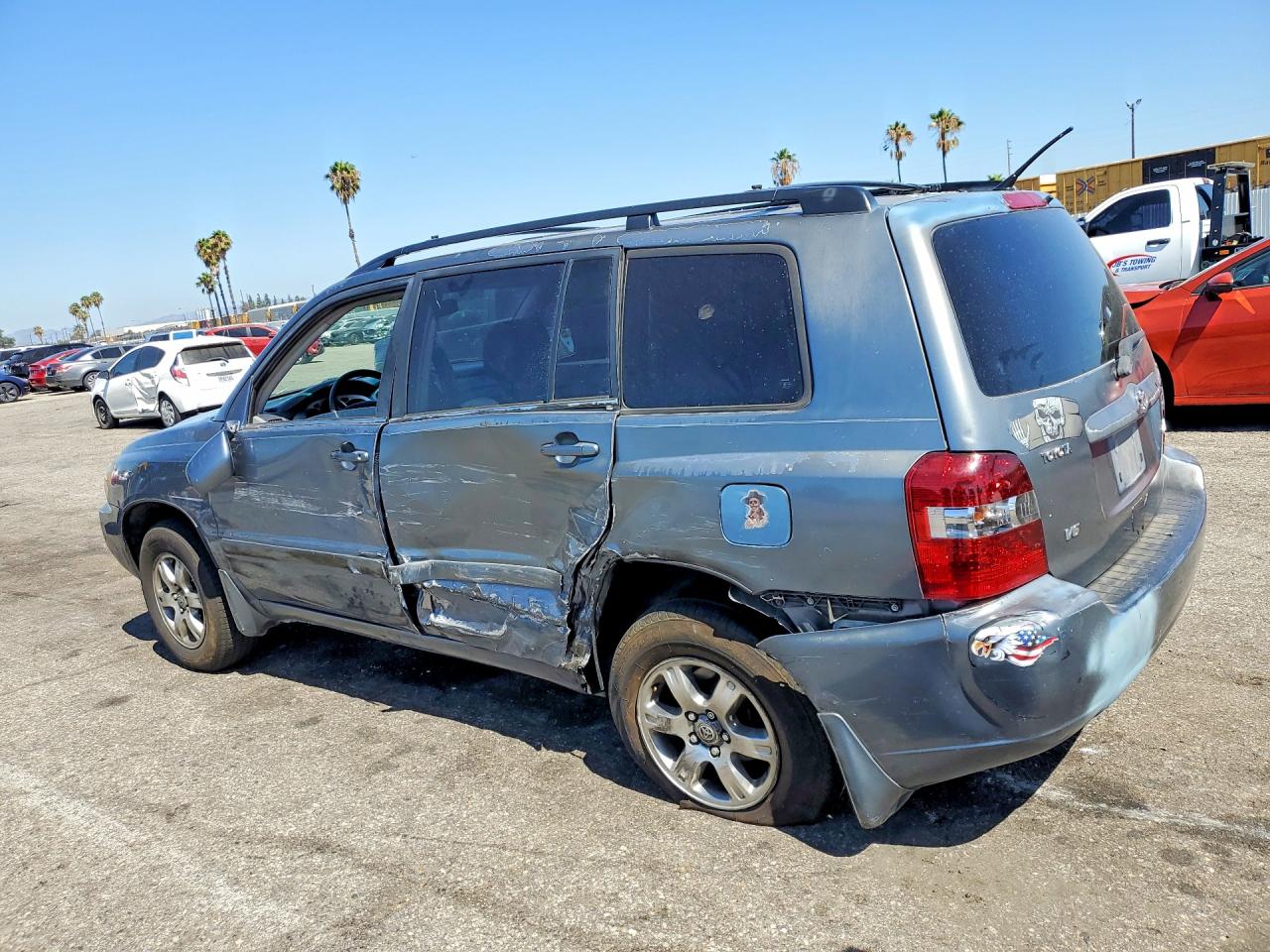 2005 Toyota Highlander Base Blue vin: JTEDP21A750049229