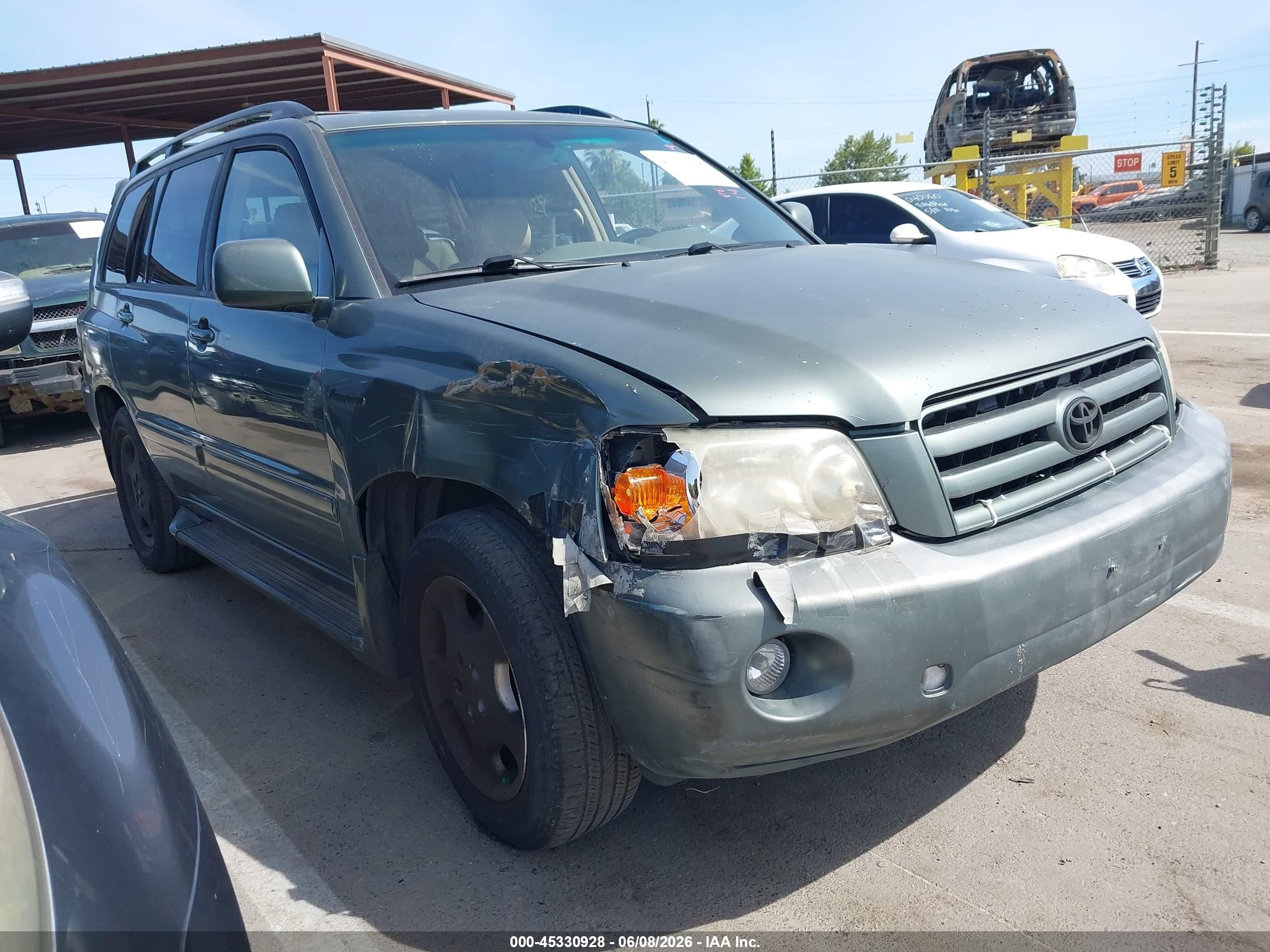 2006 Toyota Highlander Limited V6 Green vin: JTEDP21A760092079