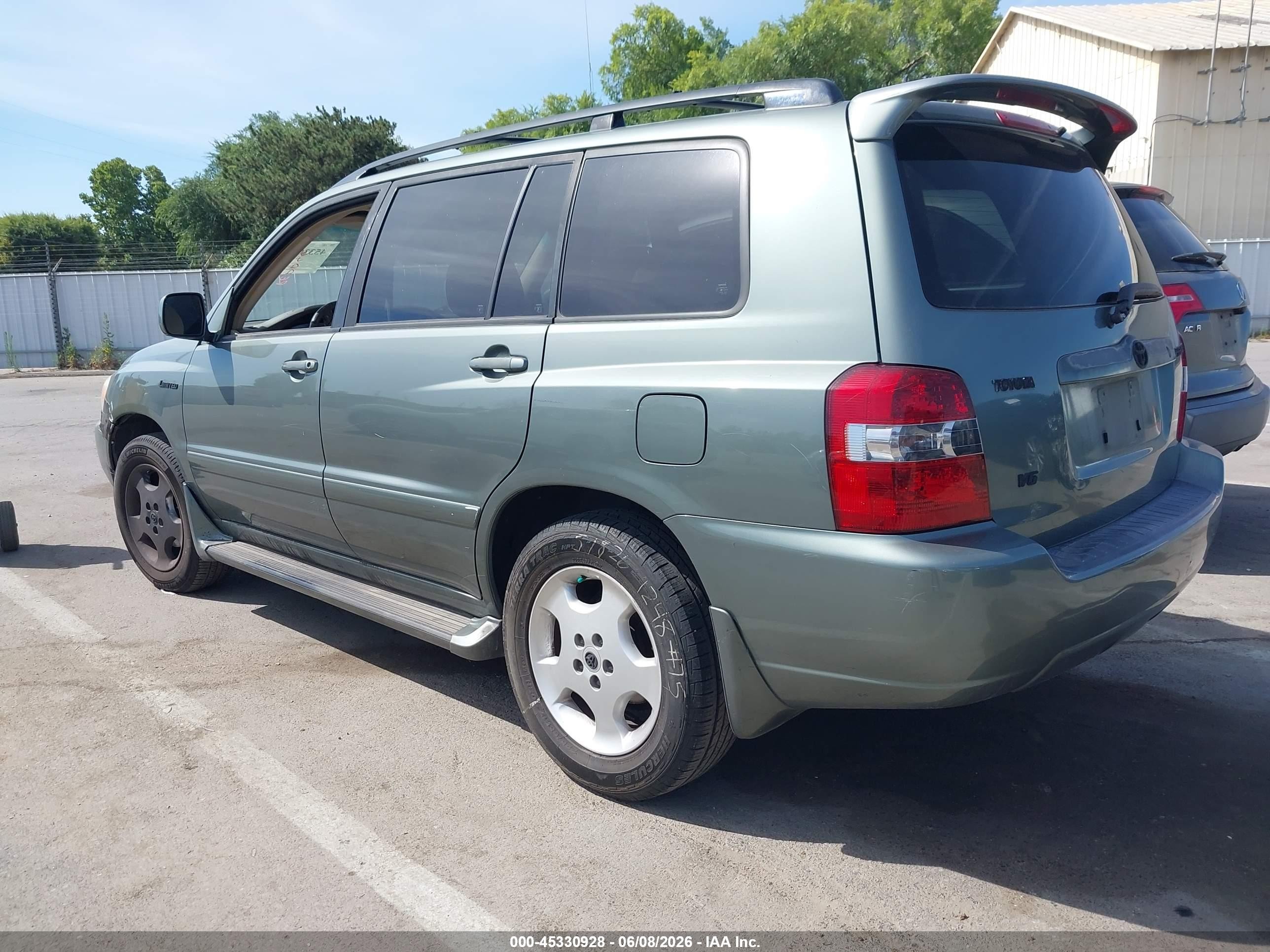 2006 Toyota Highlander Limited V6 Green vin: JTEDP21A760092079