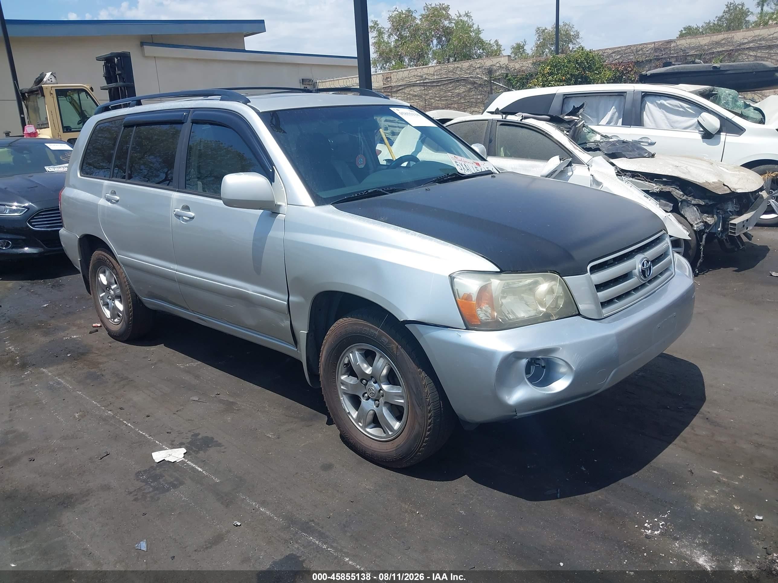 2006 Toyota Highlander V6 Silver vin: JTEDP21A760125775