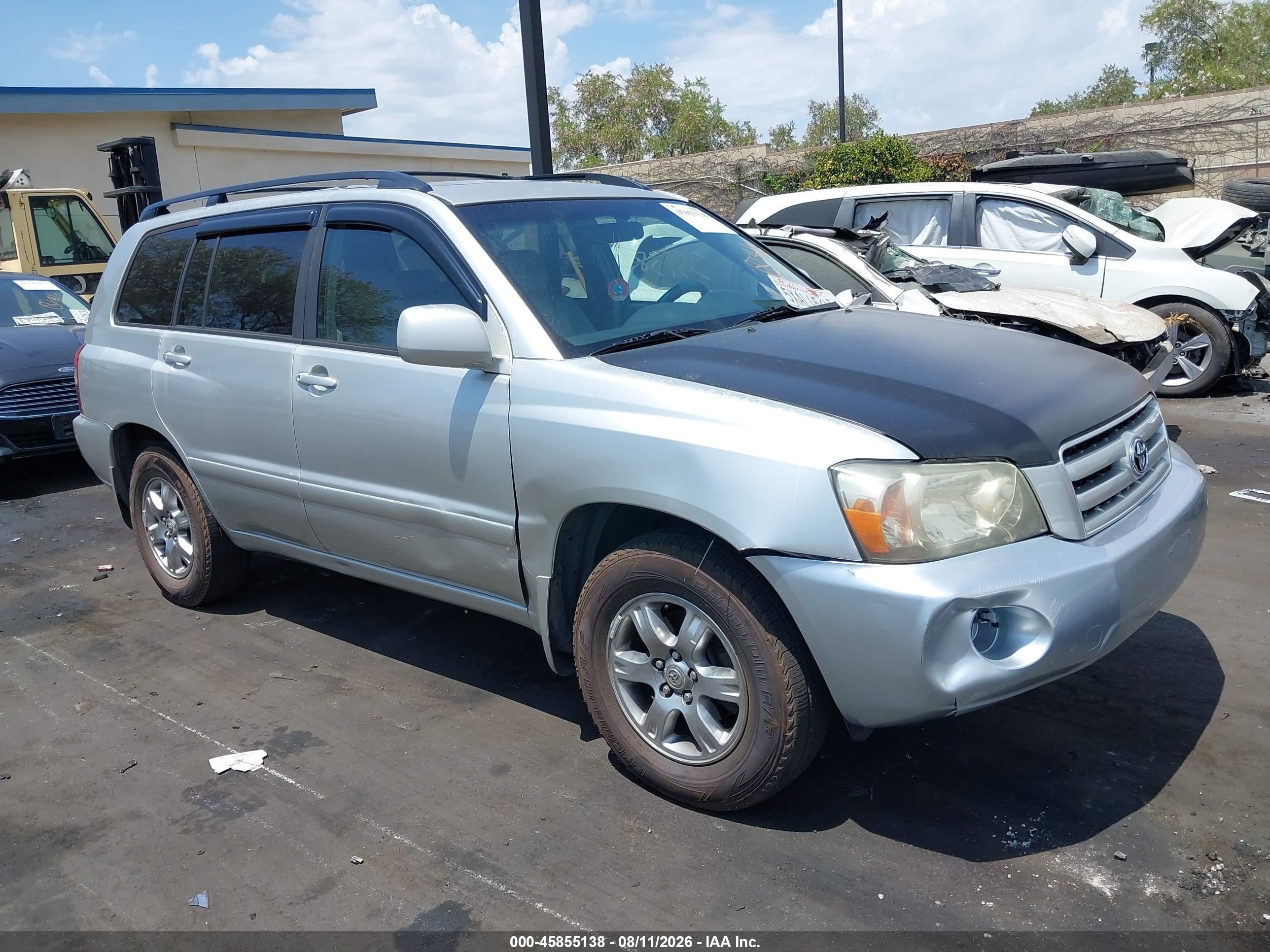 2006 Toyota Highlander V6 Silver vin: JTEDP21A760125775
