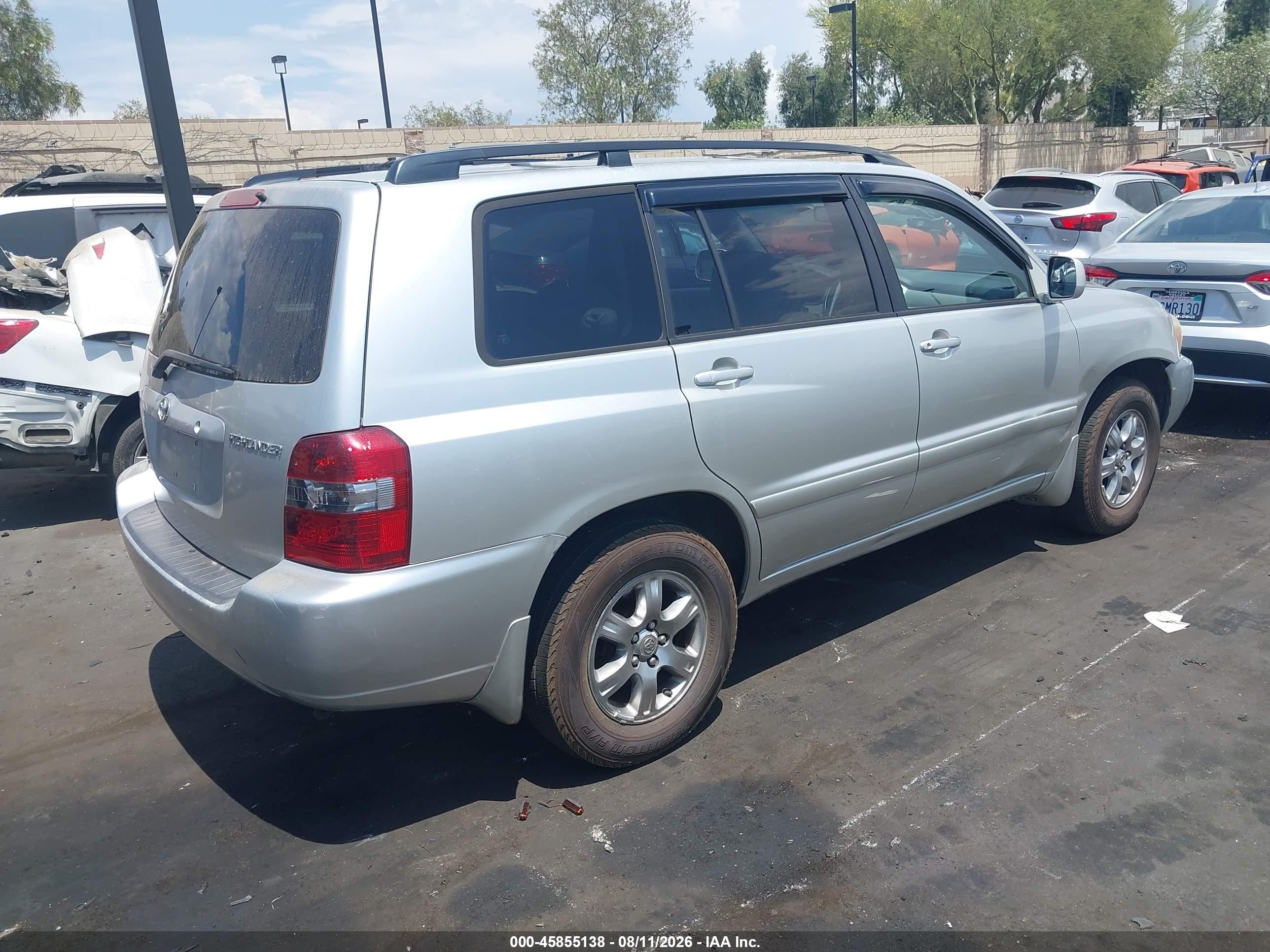 2006 Toyota Highlander V6 Silver vin: JTEDP21A760125775