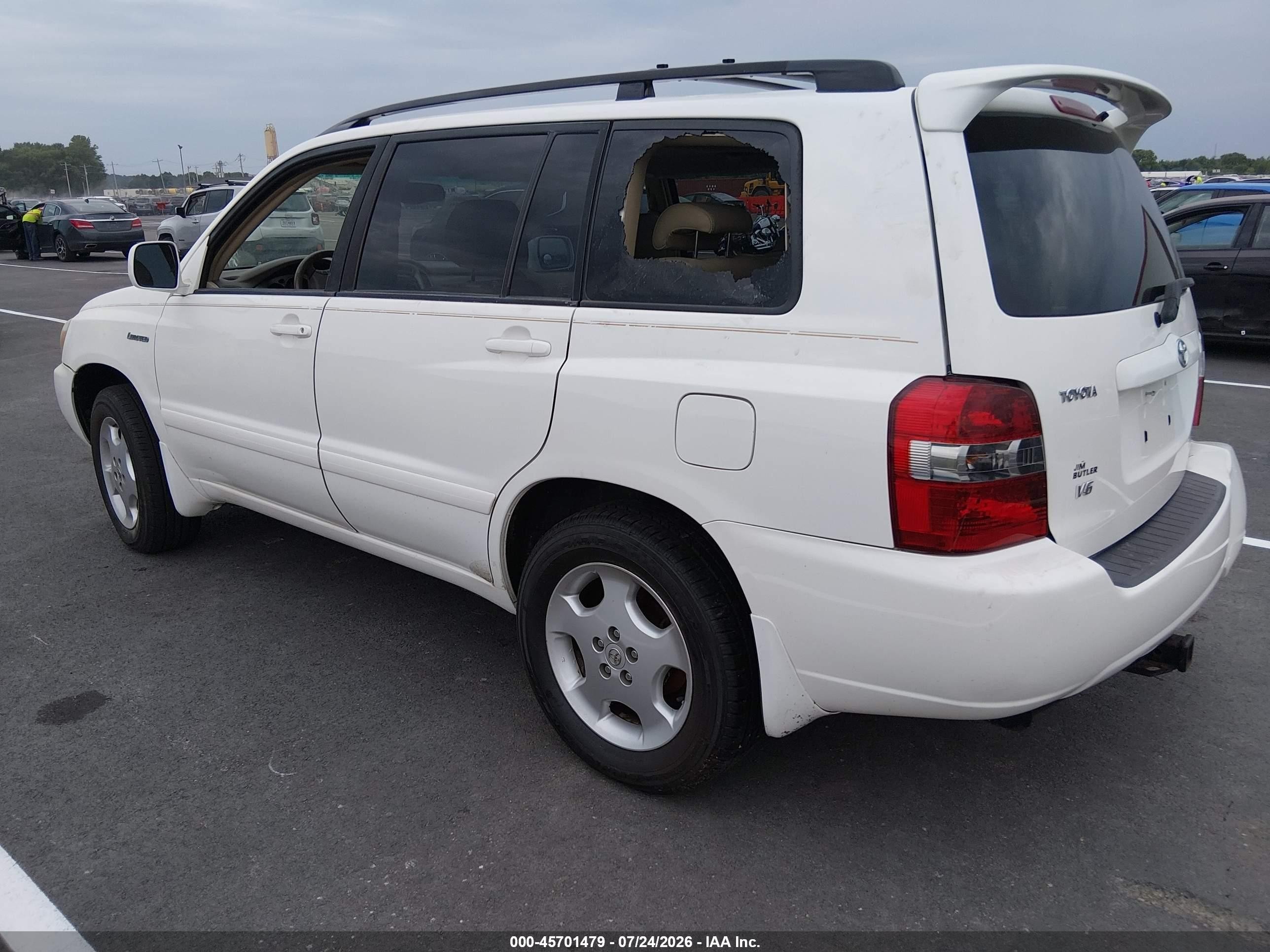 2004 Toyota Highlander Limited V6 White vin: JTEDP21A840015962
