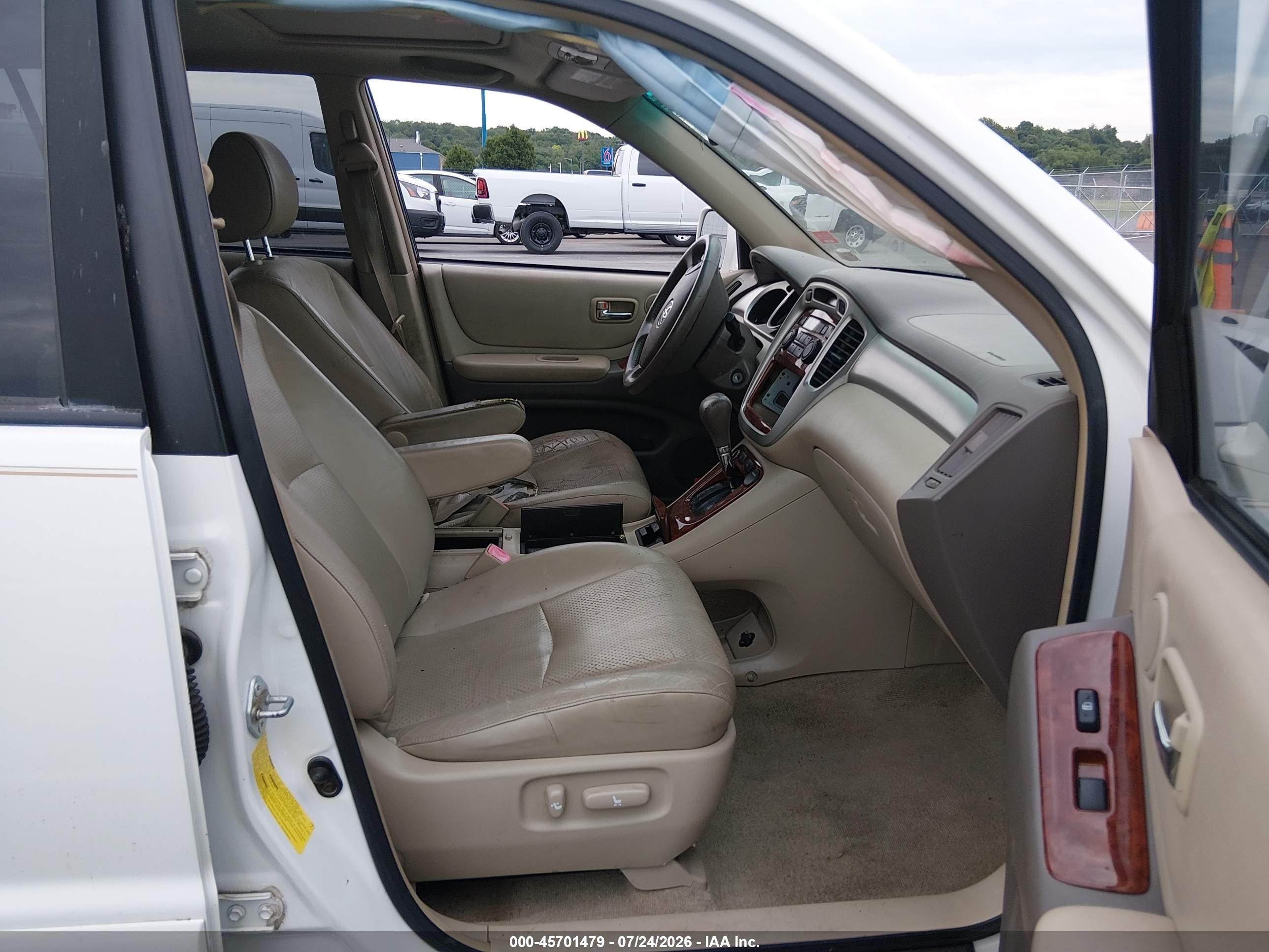 2004 Toyota Highlander Limited V6 White vin: JTEDP21A840015962