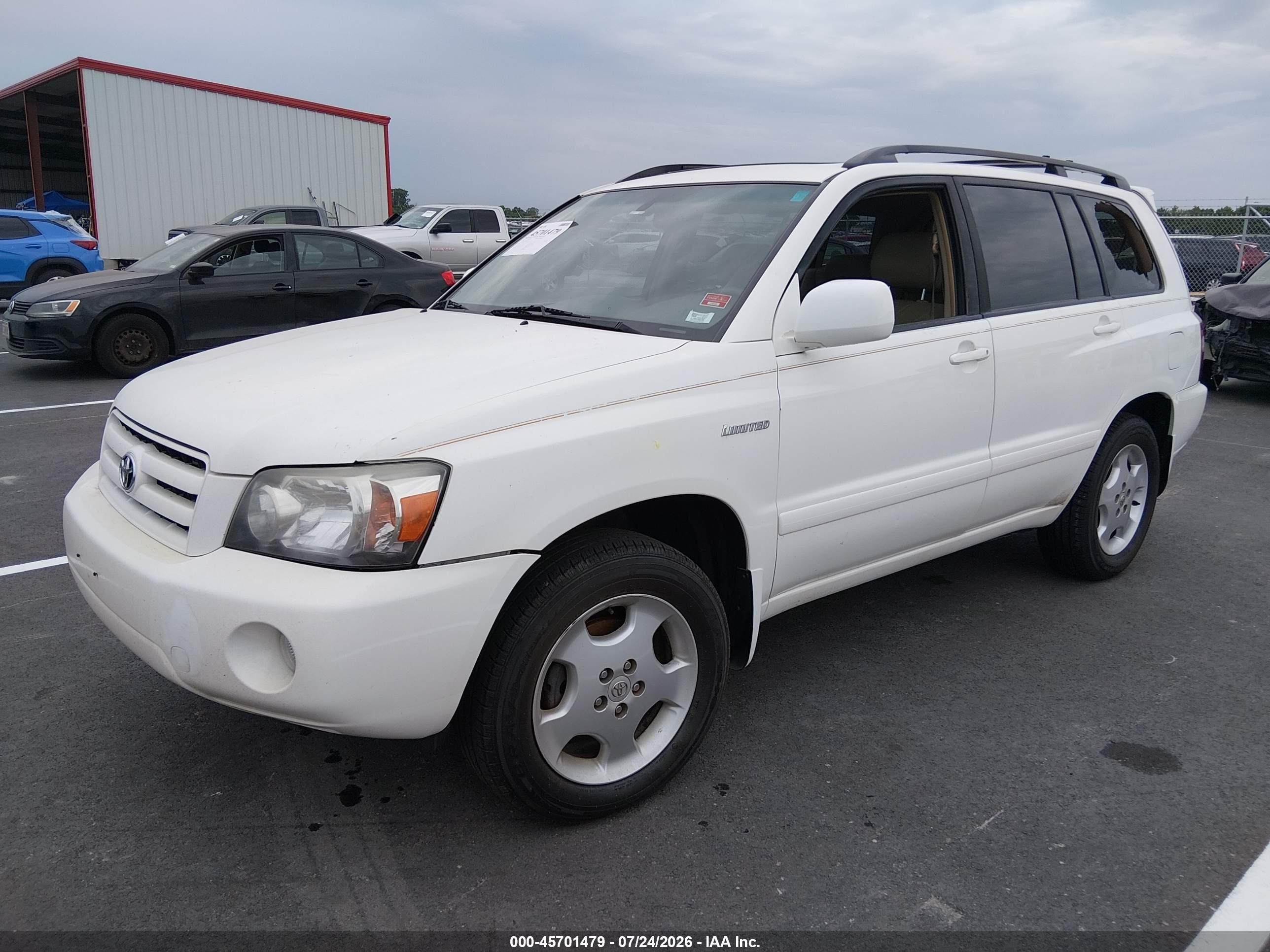 2004 Toyota Highlander Limited V6 White vin: JTEDP21A840015962