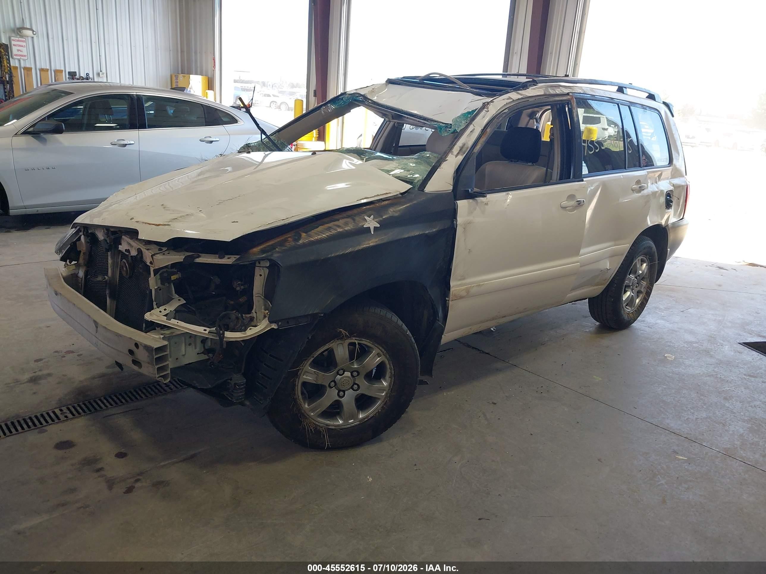 2004 Toyota Highlander V6 White vin: JTEDP21A840027349