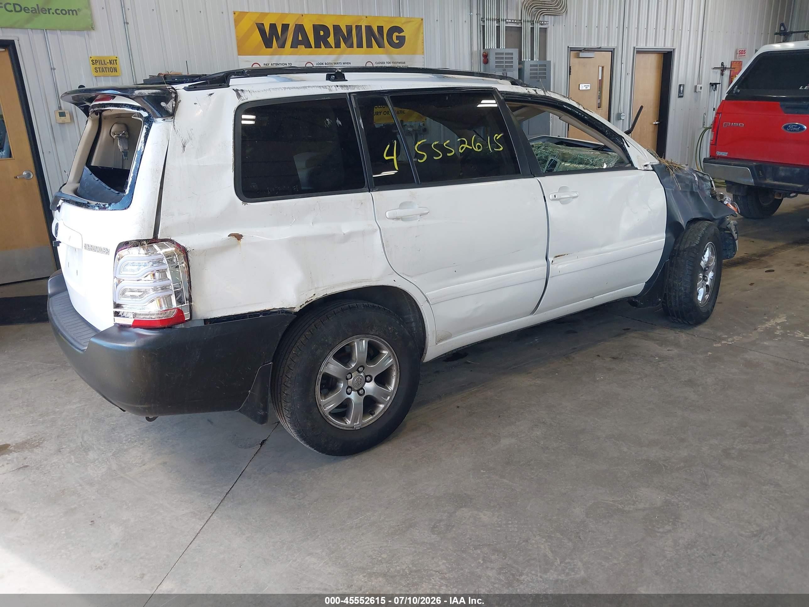 2004 Toyota Highlander V6 White vin: JTEDP21A840027349