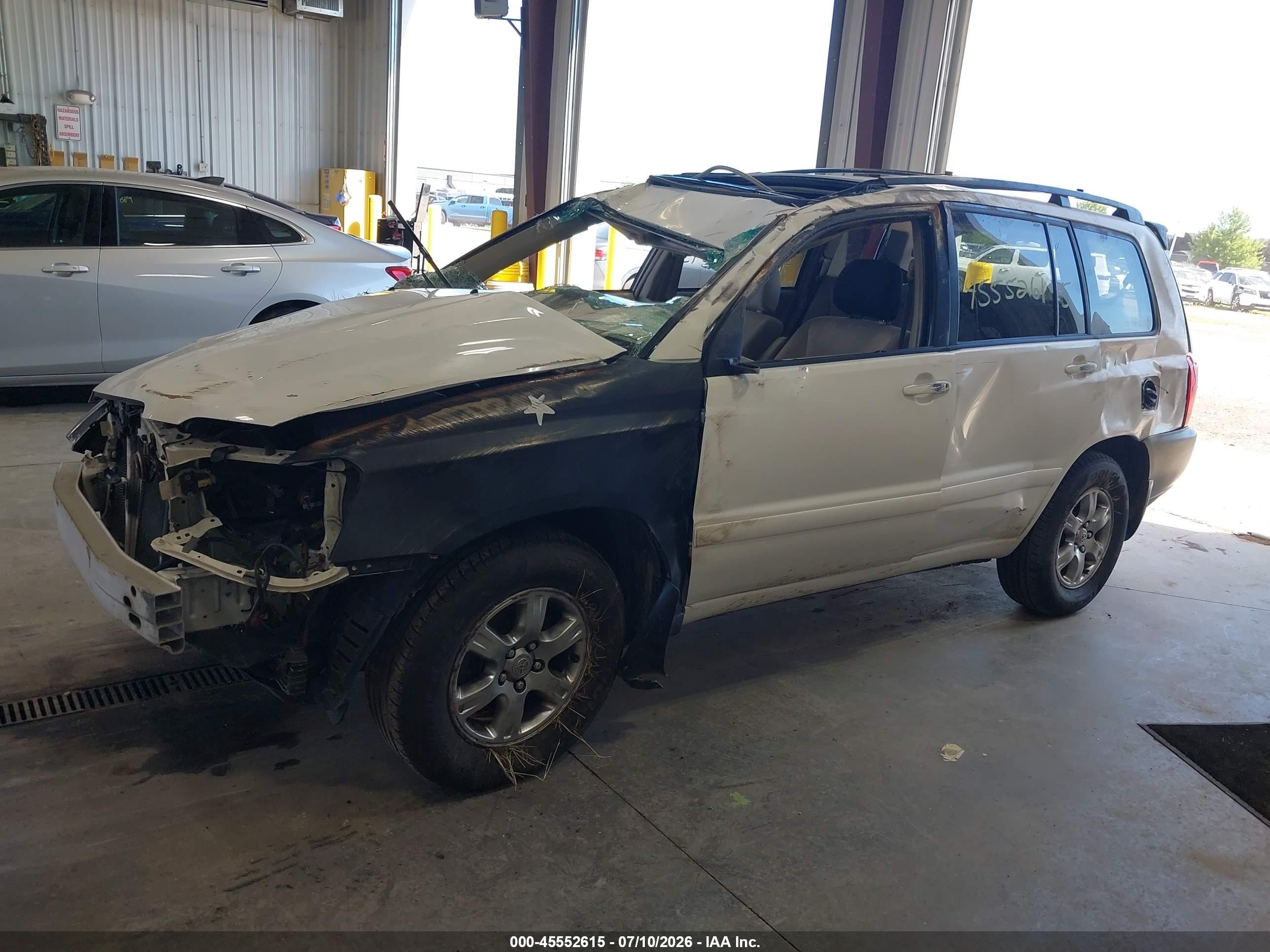 2004 Toyota Highlander V6 White vin: JTEDP21A840027349