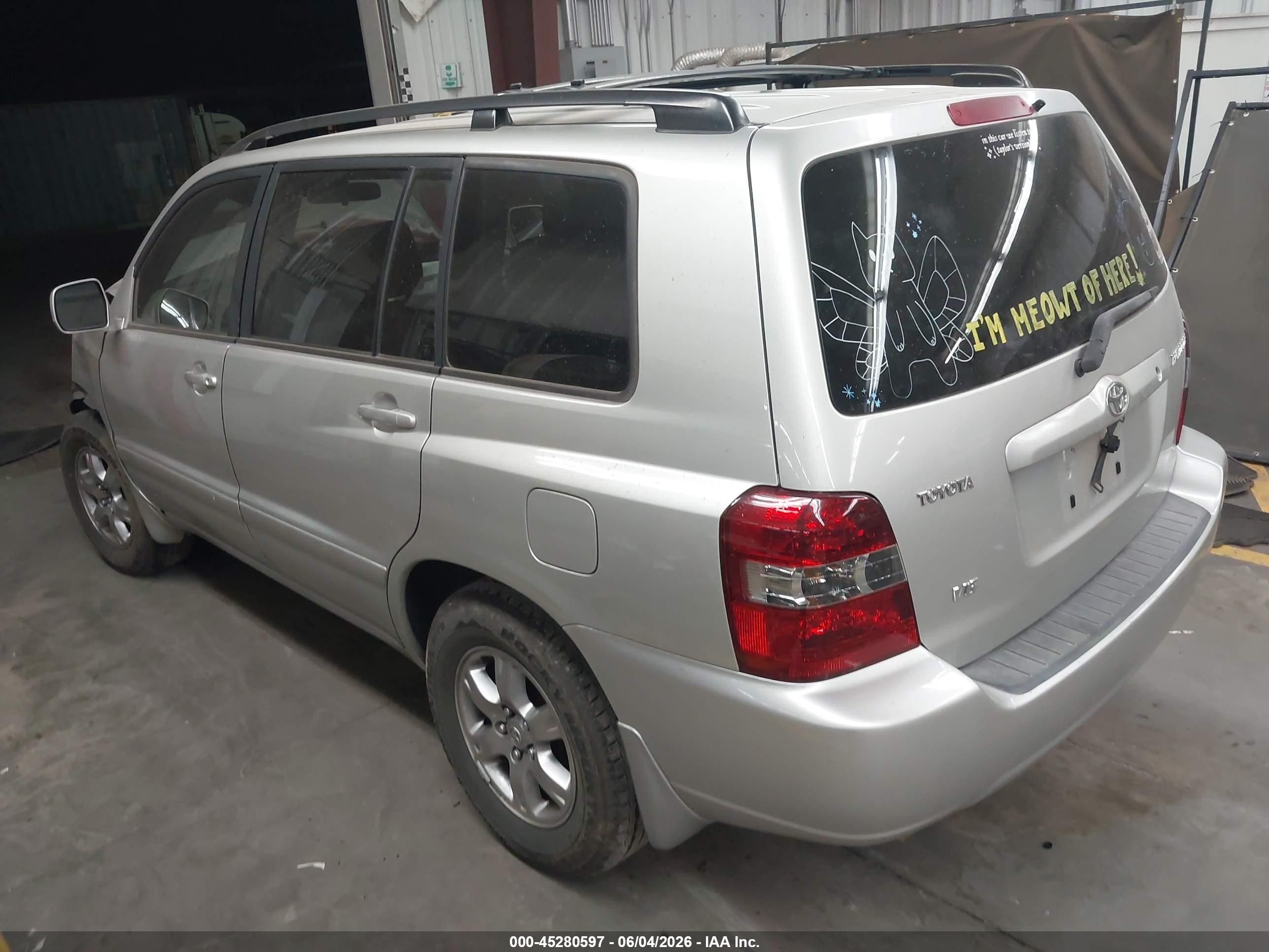 2004 Toyota Highlander V6 Gray vin: JTEDP21A840033247